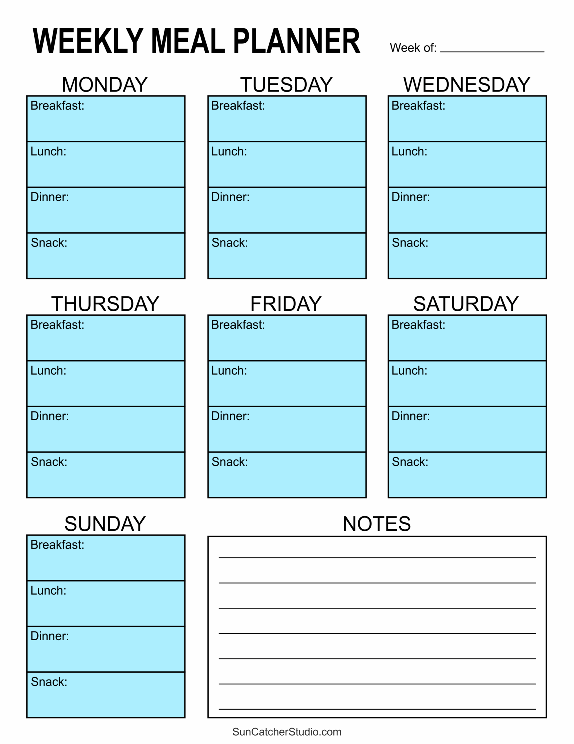 Meal Planners Printable Weekly Menu Templates PDF Free Printables Monograms Design Tools Patterns U0026 DIY Projects
