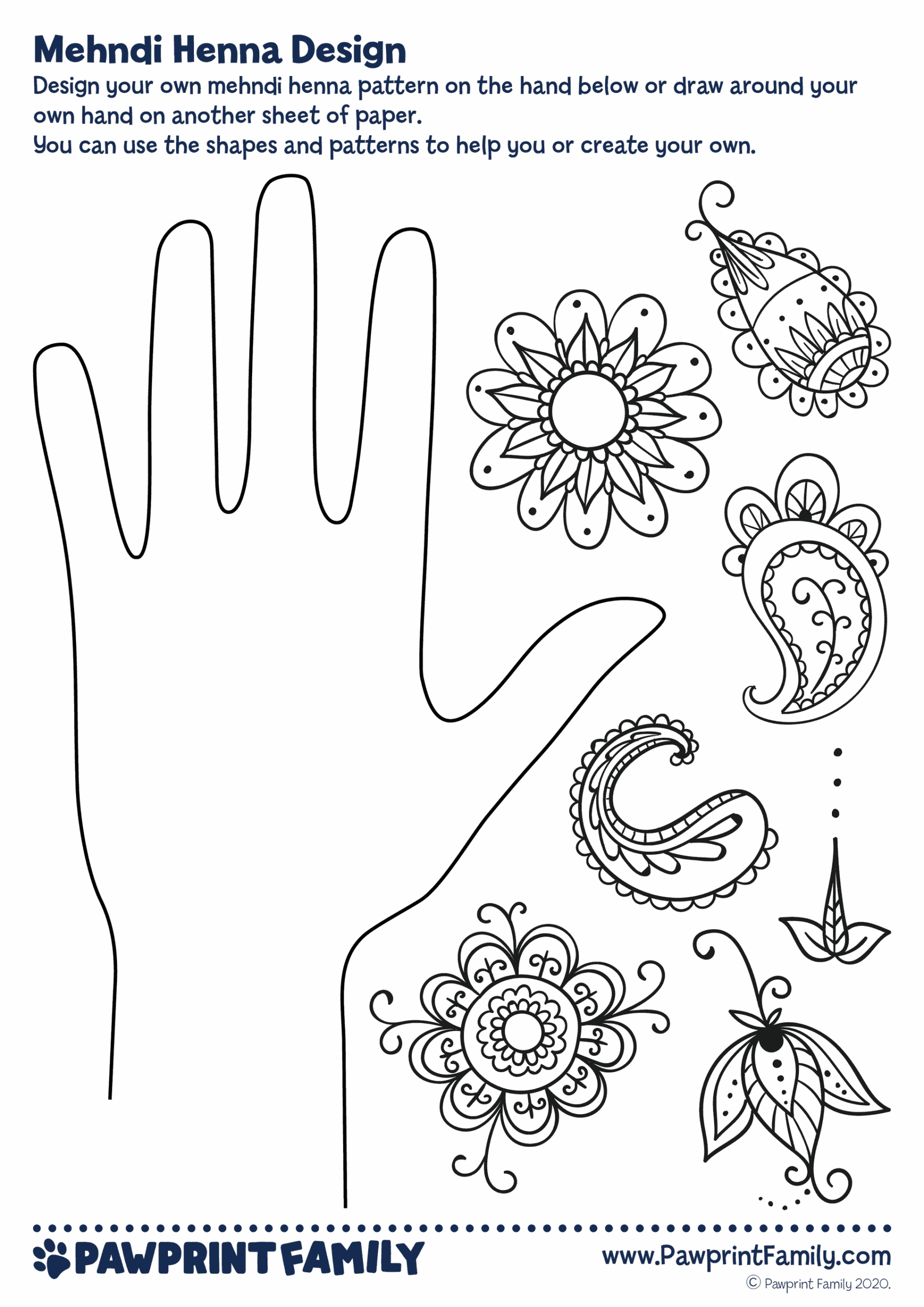 Beginner Henna Templates Printable