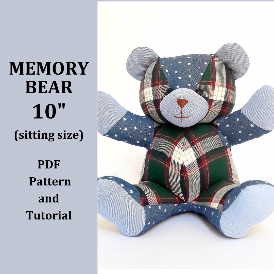 Memory Bear Pattern Make Teddy Bear Cuddly Toy Teddy Bear Sewing Pattern Plushie Pattern Etsy UK