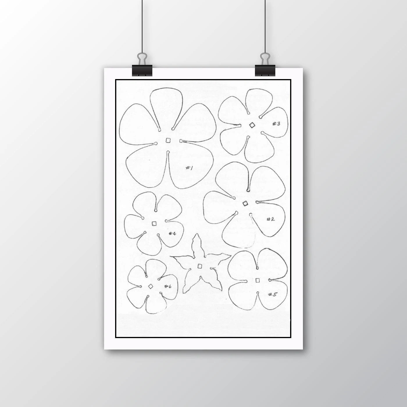 Metal Rose Template DIY Sheet Metal Instant Download Printable Etsy