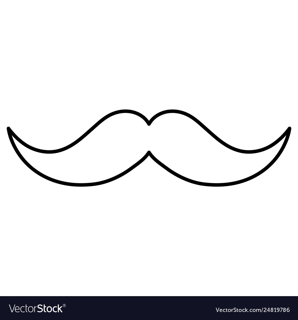 Mexican Mustache Isolated Icon Royalty Free Vector Image