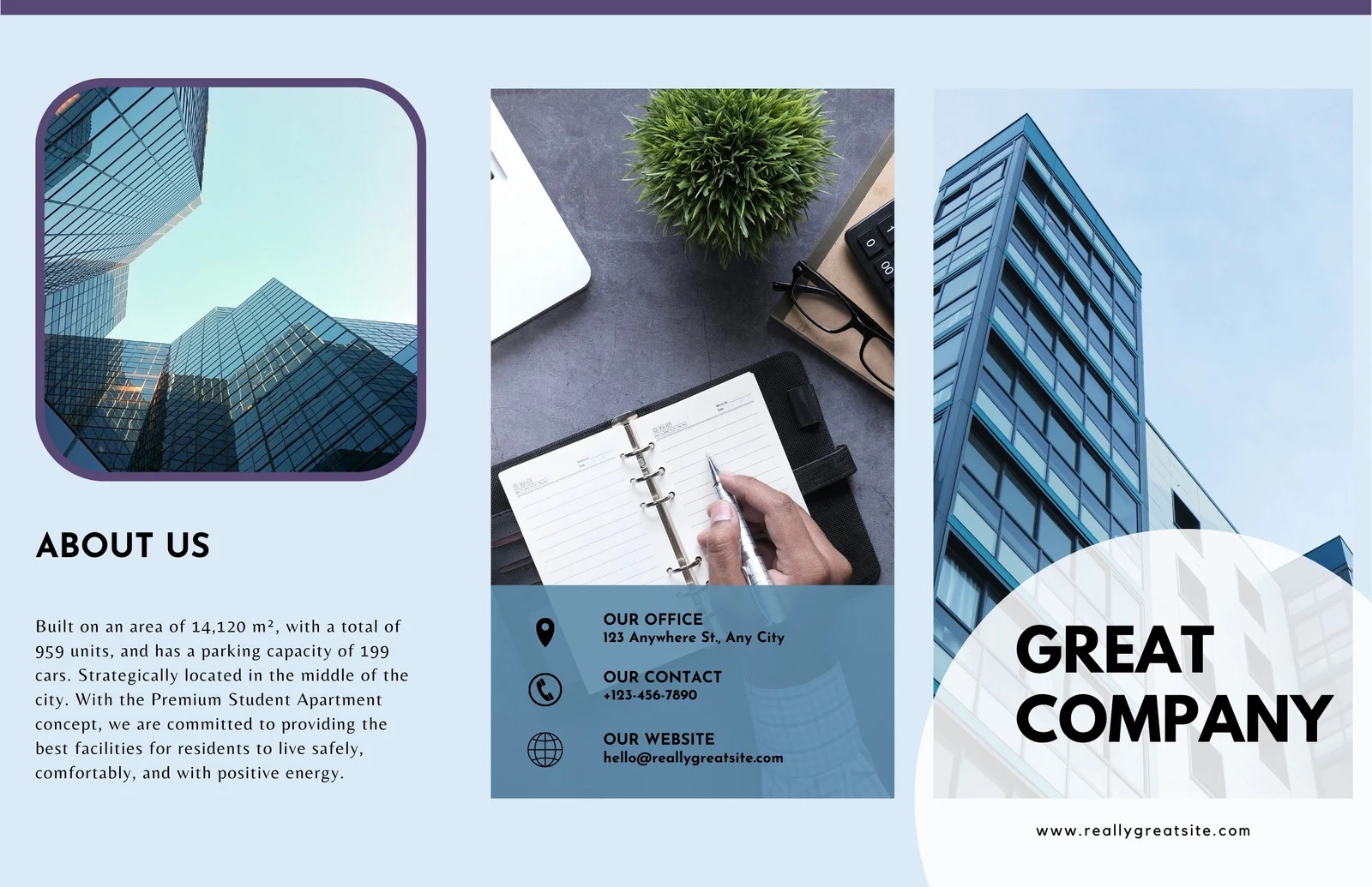 Modern Creative Printable Bi Fold Brochure Template