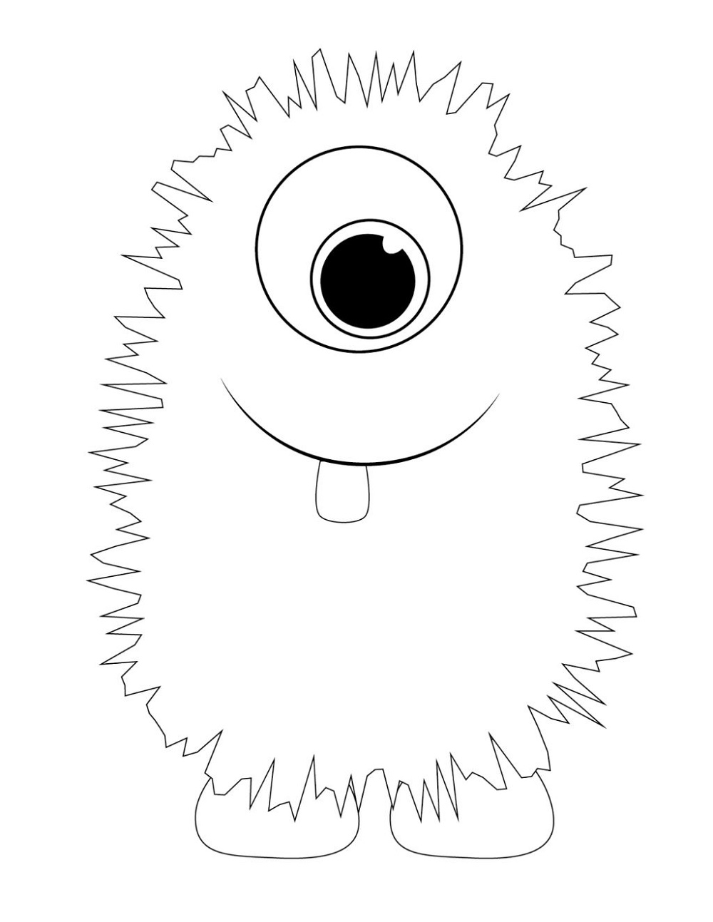 Monster Coloring Pages Free Download Educative Printable
