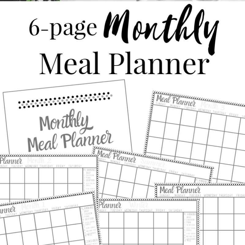 Monthly Meal Planner Organized 31 Monthly Meal Planner Organized 31