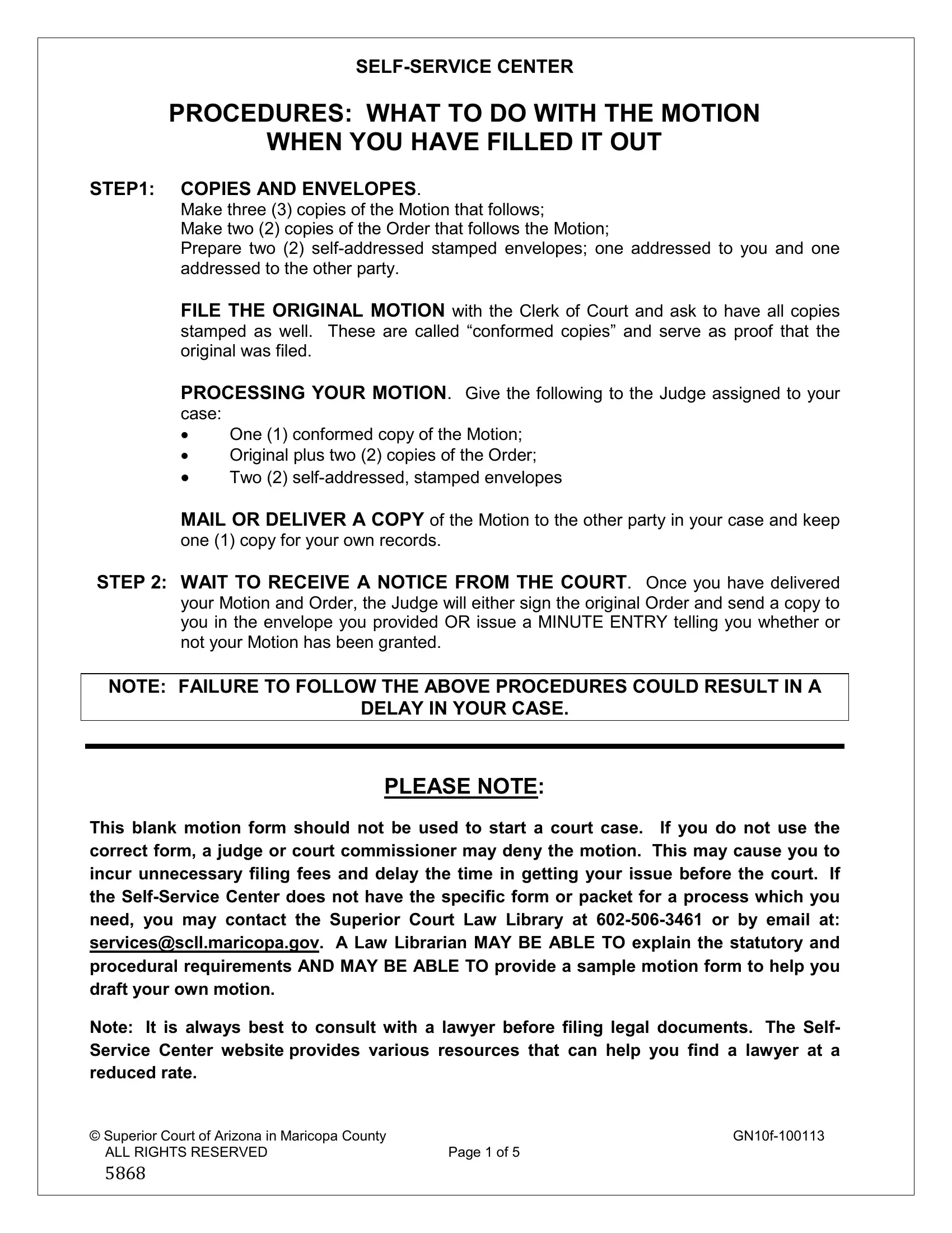 Motion Maricopa County Form Fill Out Printable PDF Forms Online