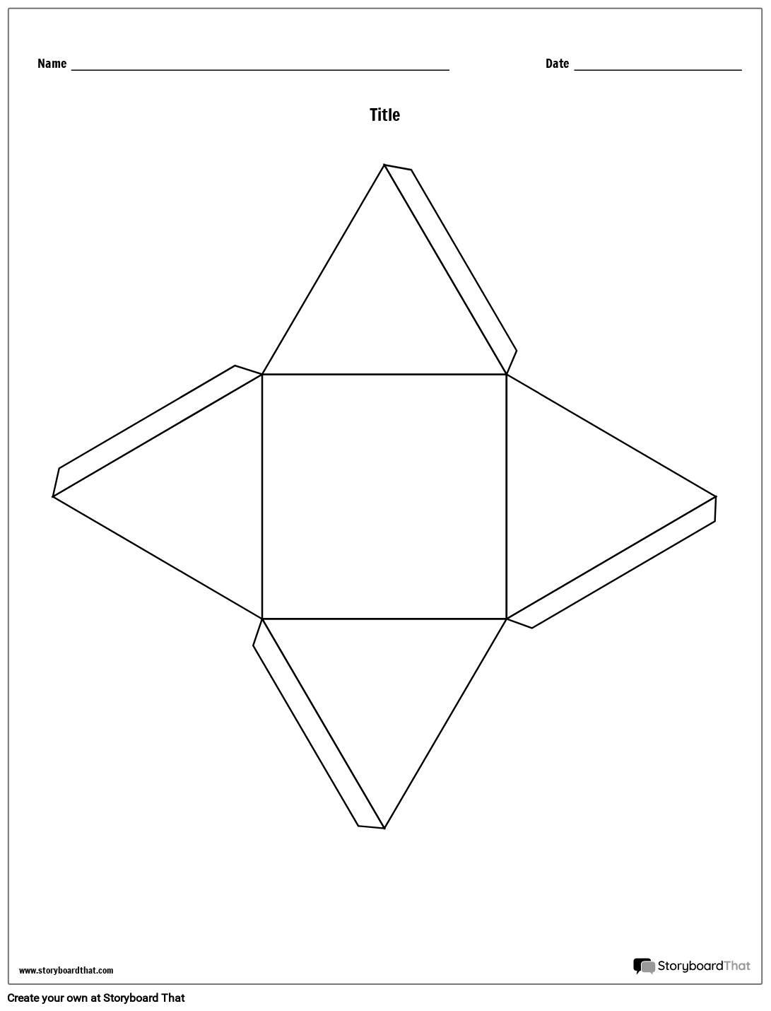 Multiple Triangles Story Cube Practice Sheet Storyboard