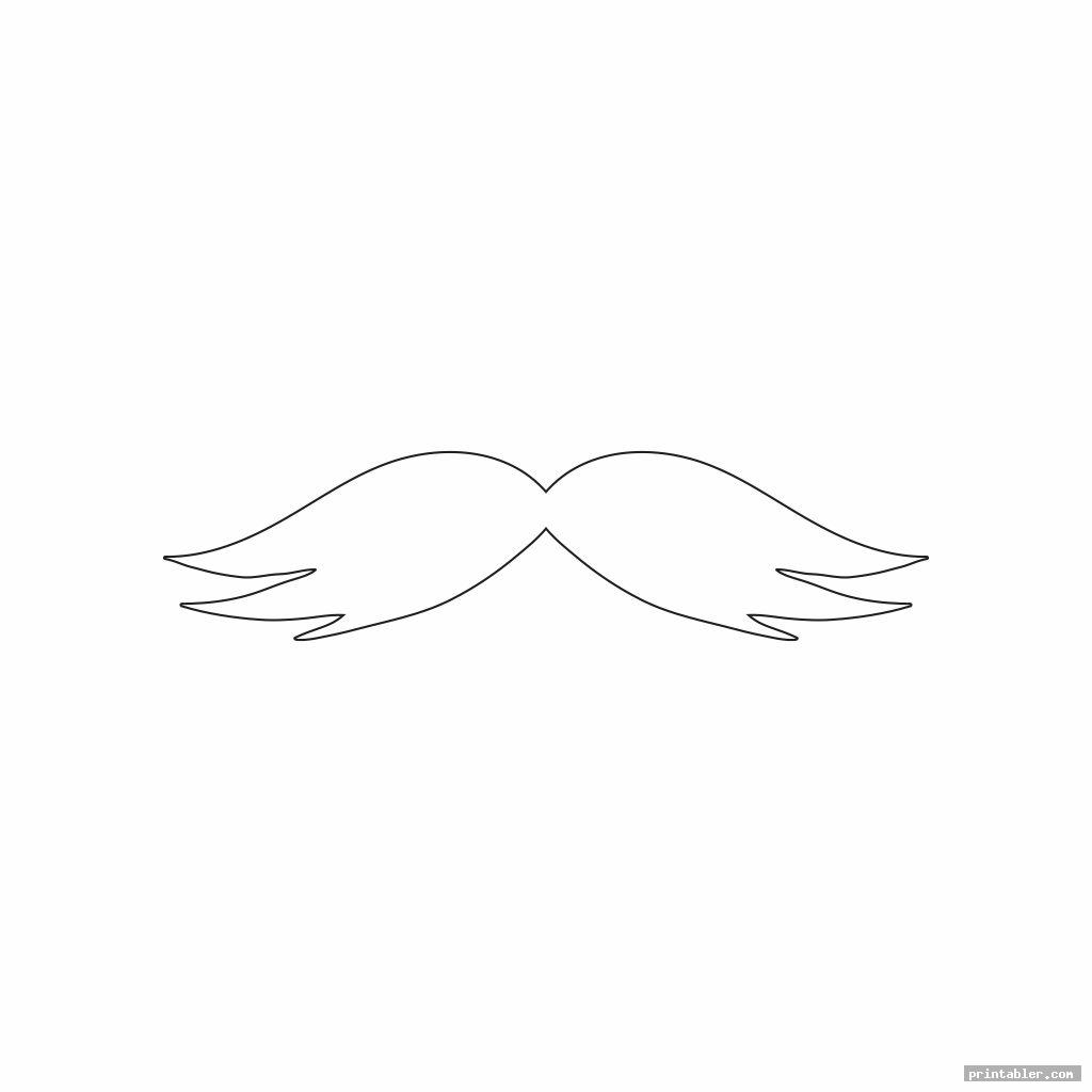 Mustache Outline Template Printable Gridgit