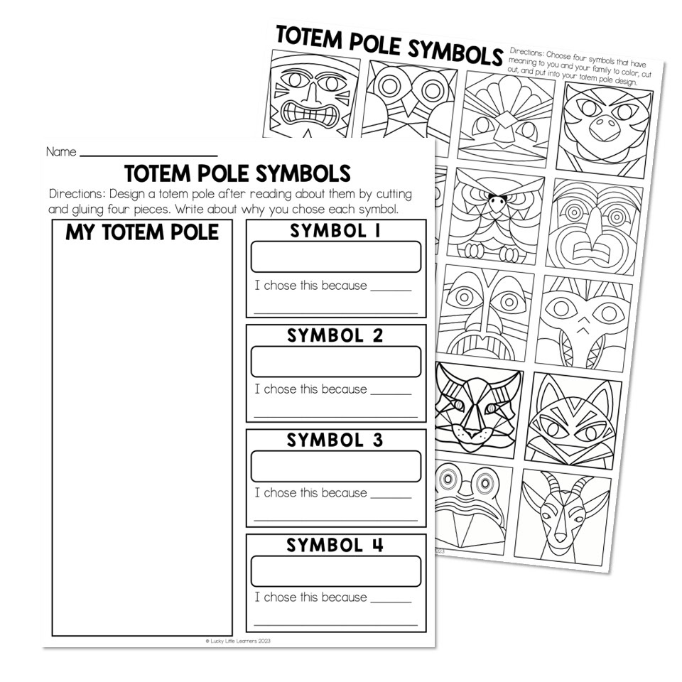 Native American Totem Pole Symbols Lucky Little Learners Native American Totem Pole Symbols Lucky Little Learners