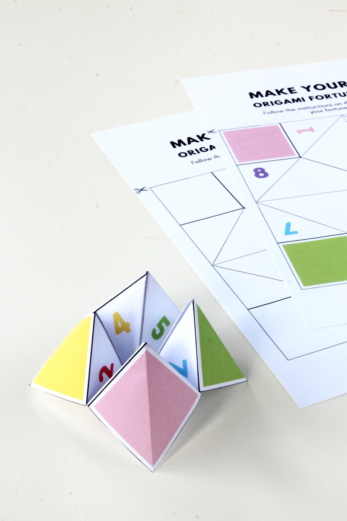 Printable Paper Fortune Teller Template