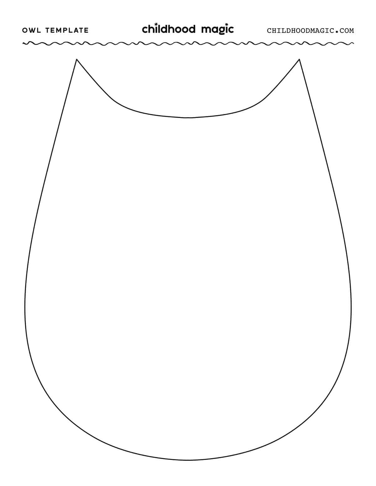 Owl Template Childhood Magic