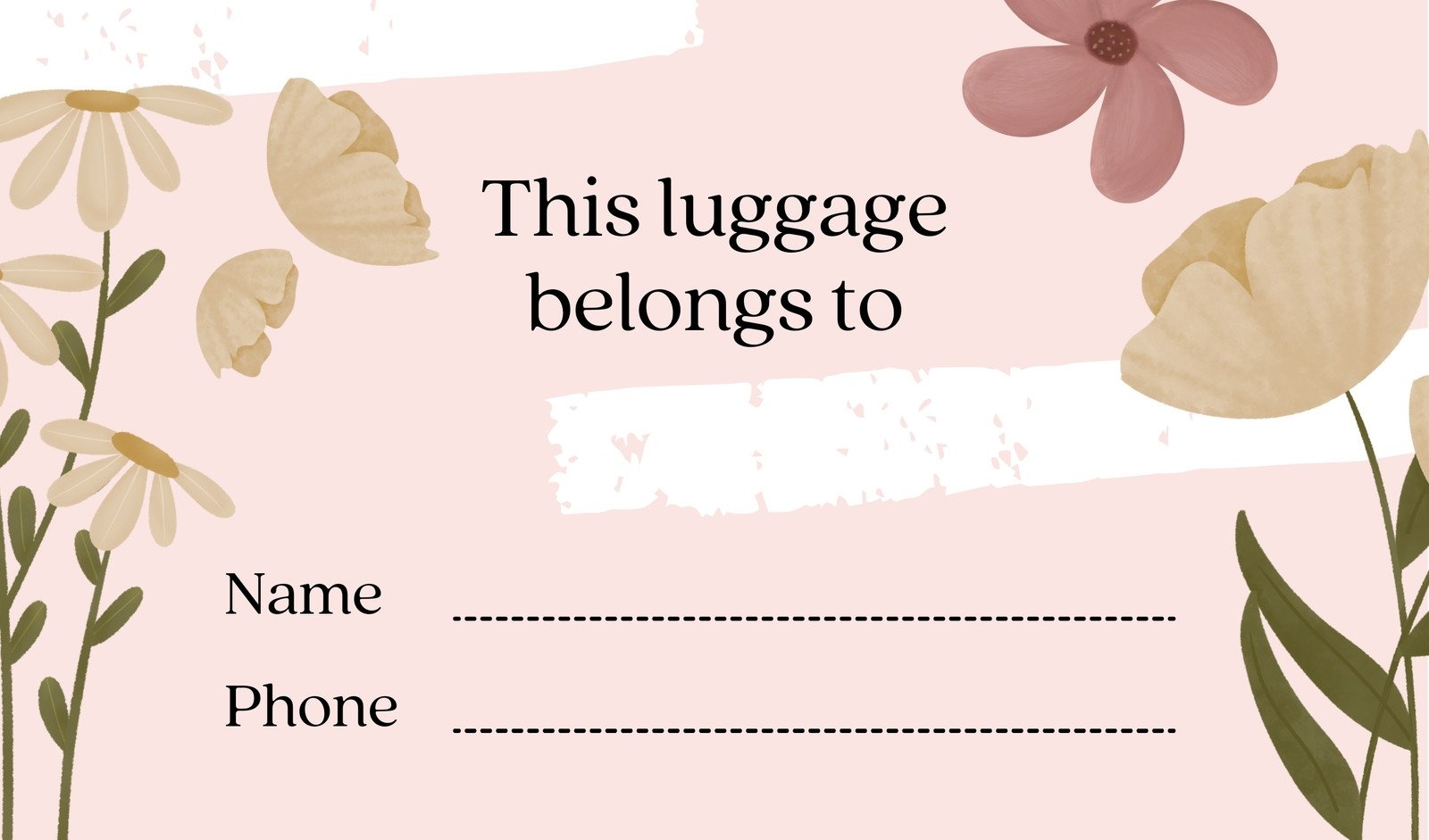 Page 2 Free Printable Customizable Luggage Tag Templates Canva Worksheets Library