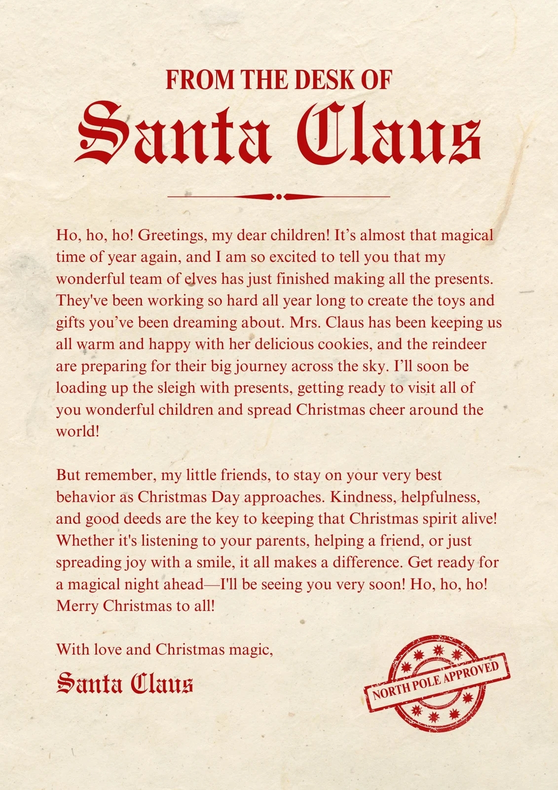 Page 2 Free Printable Santa Letter Templates You Can Customize Canva