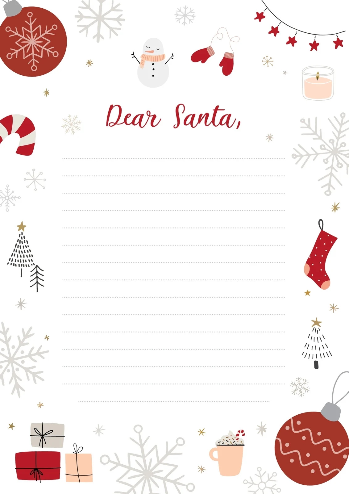 Page 4 Free Printable Santa Letter Templates You Can Customize Canva