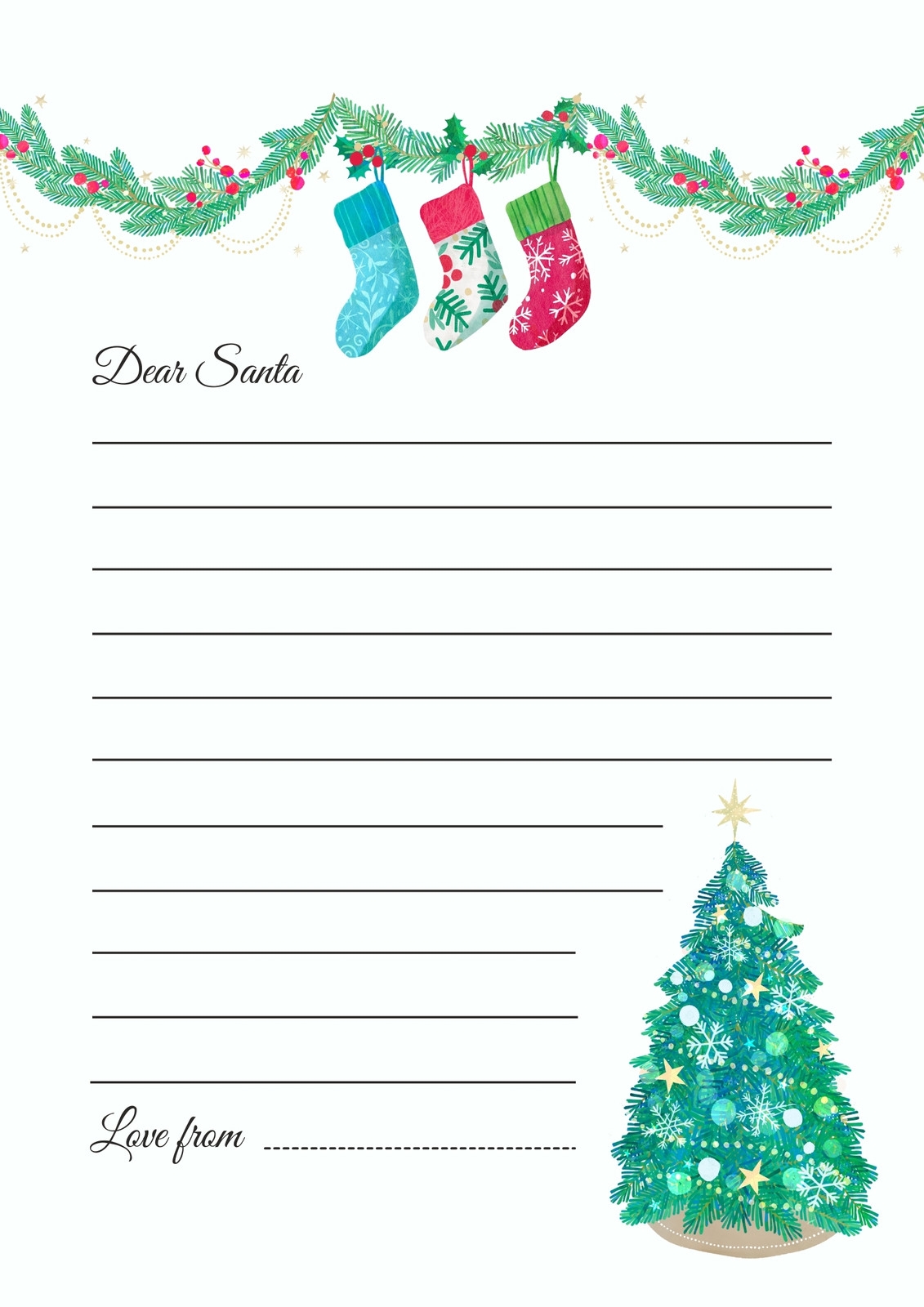 Page 4 Free Printable Santa Letter Templates You Can Customize Canva Page 4 Free Printable Santa Letter Templates You Can Customize Canva