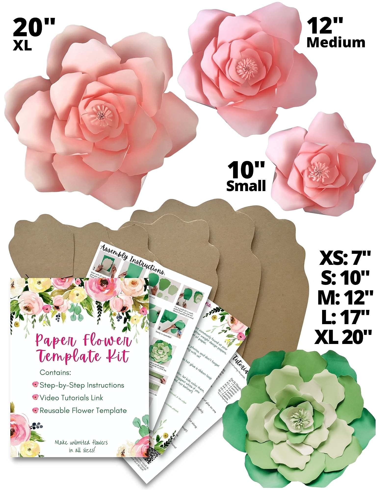 Paper Flower Template Kit Make Your Own Paper Flowers Paper Flowers Decoration Make Unlimited Flowers DIY