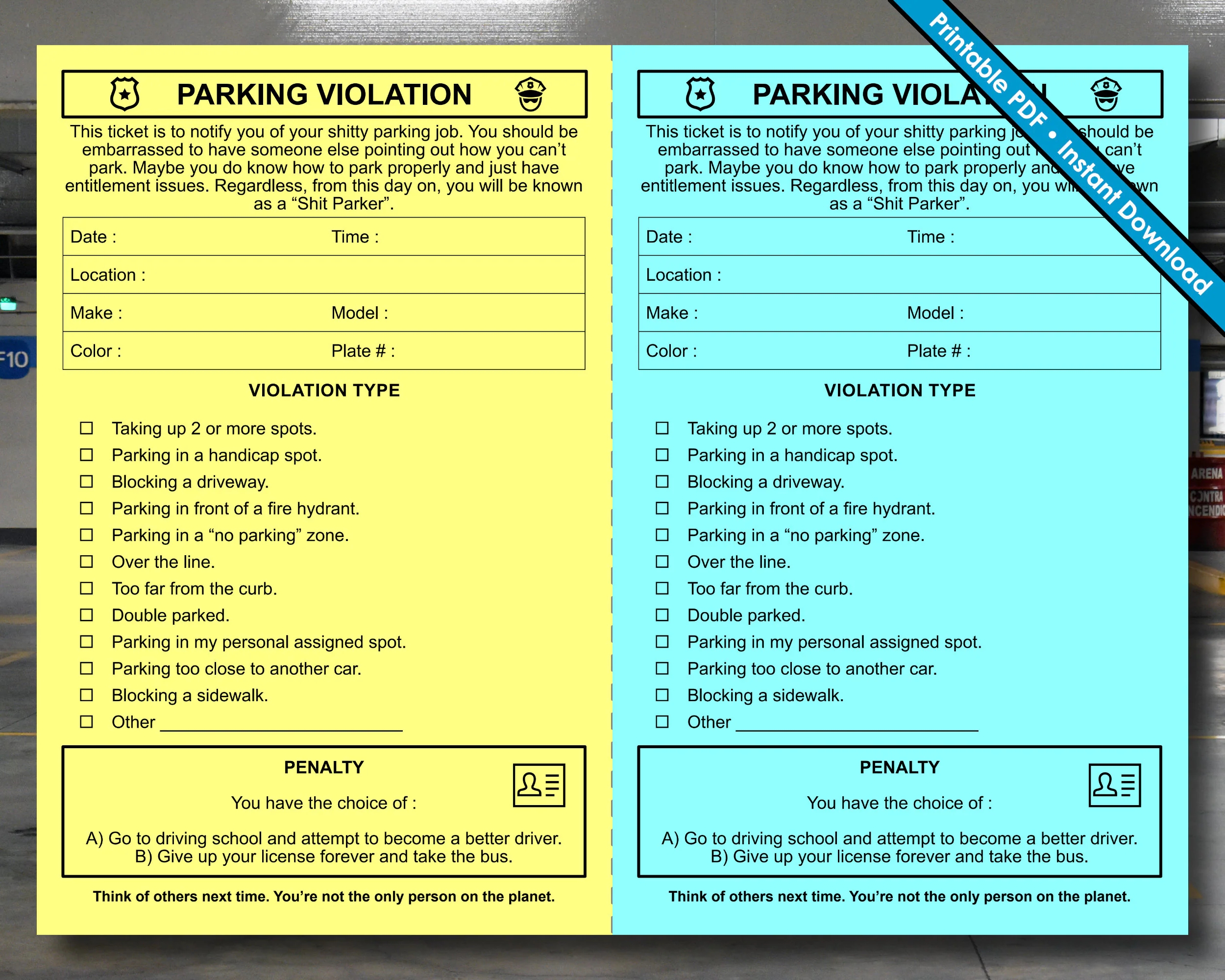 Parking Violation Ticket Fake Parking Ticket Printable PDF Instant Digital Download Etsy UK Parking Violation Ticket Fake Parking Ticket Printable PDF Instant Digital Download Etsy UK