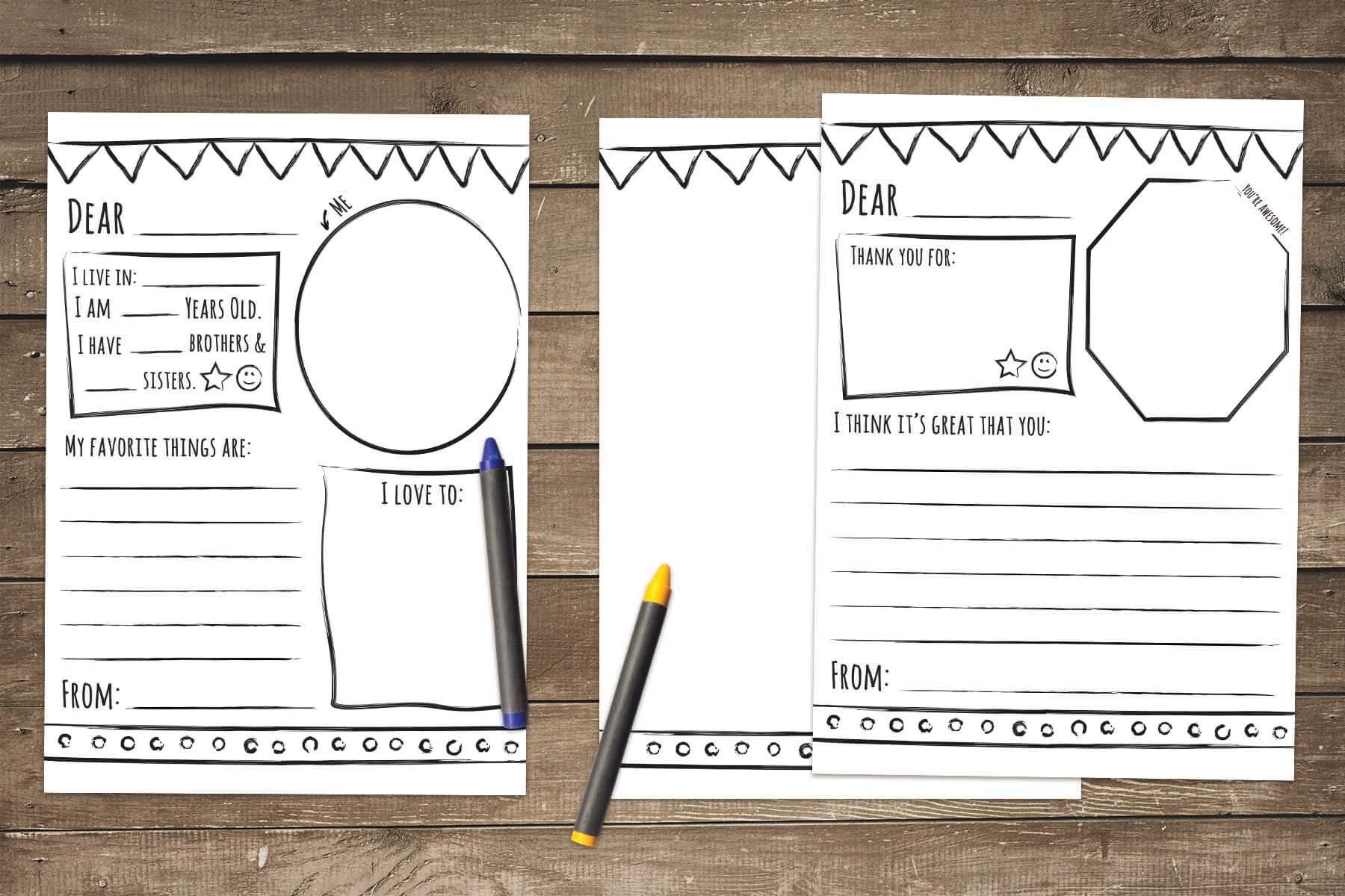 Pen Pal Thank You Letter Stationery