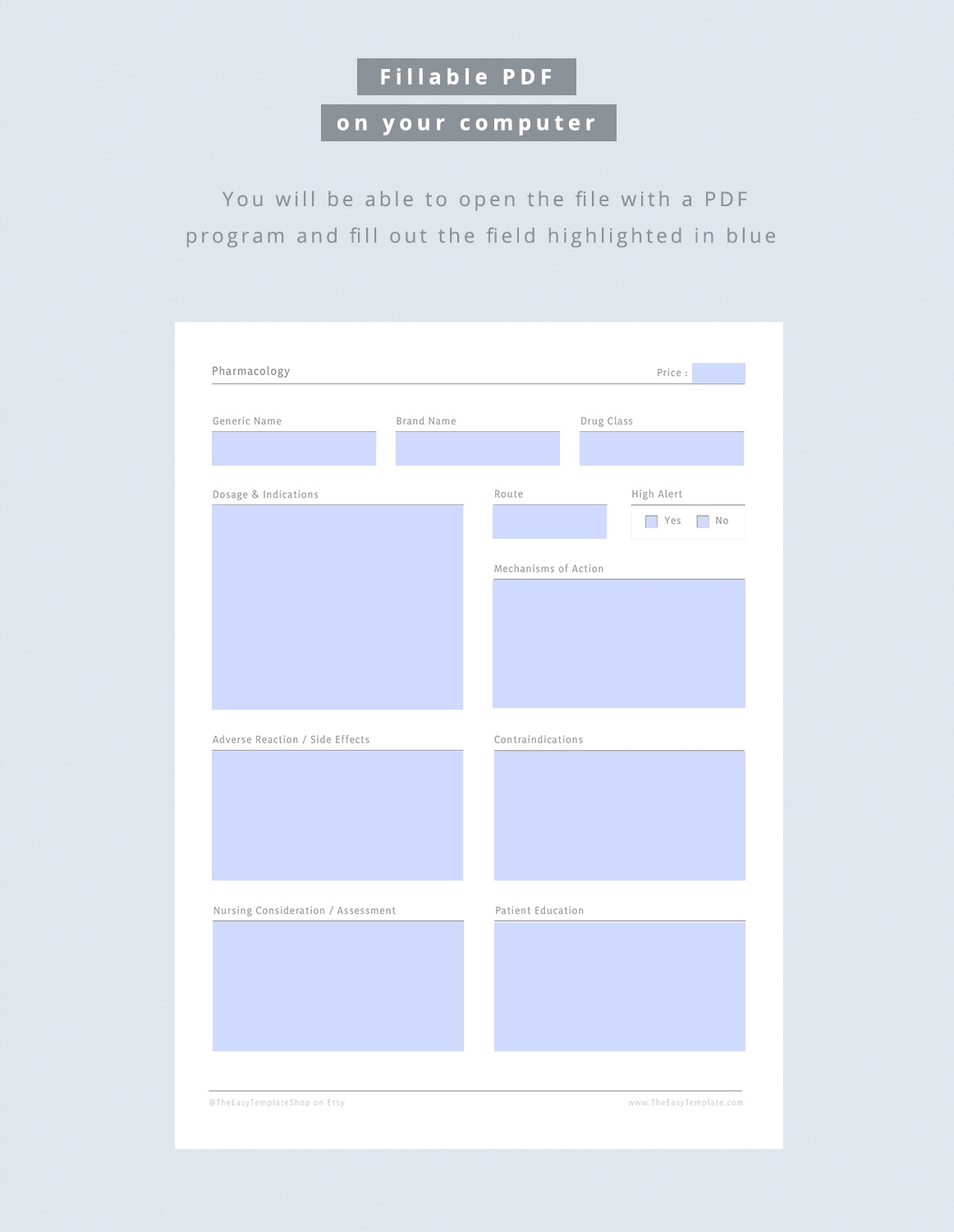 Printable Pharmacology Drug Card Template Printable Pharmacology Drug Card Template