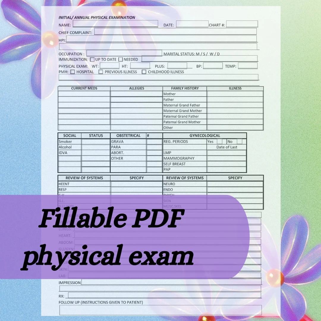 Physical Exam Form Fillable PDF Annual Physical Examination Printable Instant Download Medical Doctor s Office PDF New Client Form Etsy Ireland Physical Exam Form Fillable PDF Annual Physical Examination Printable Instant Download Medical Doctor s Office PDF New Client Form Etsy Ireland