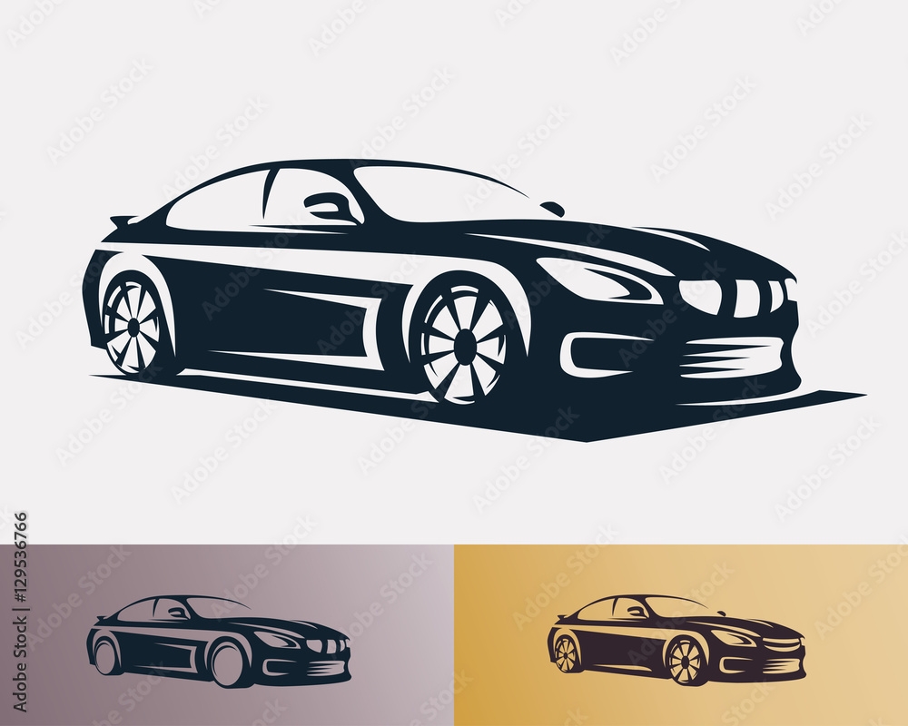 Poster Race Car Symbol Logo Template Stylized Vector Silhouette Wall Art UkPosters