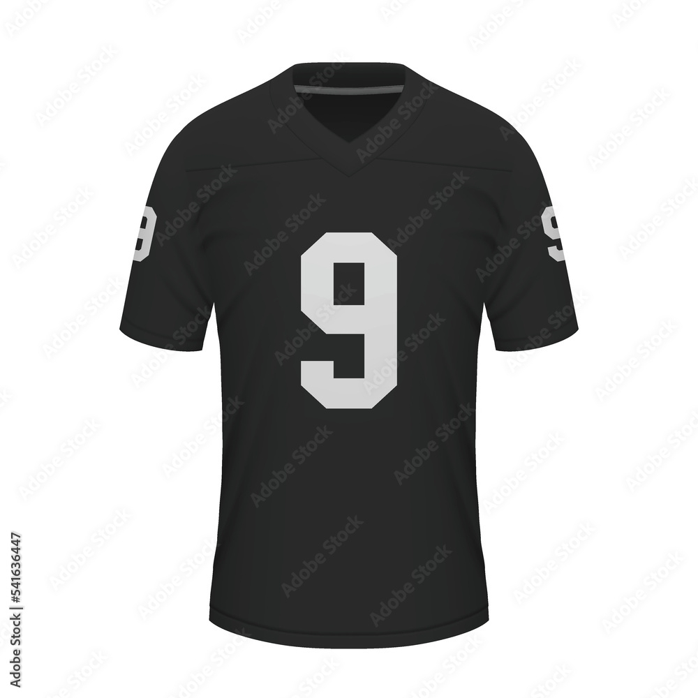 Poster Realistic American Football Shirt Of Las Vegas Jersey Template Wall Art UkPosters