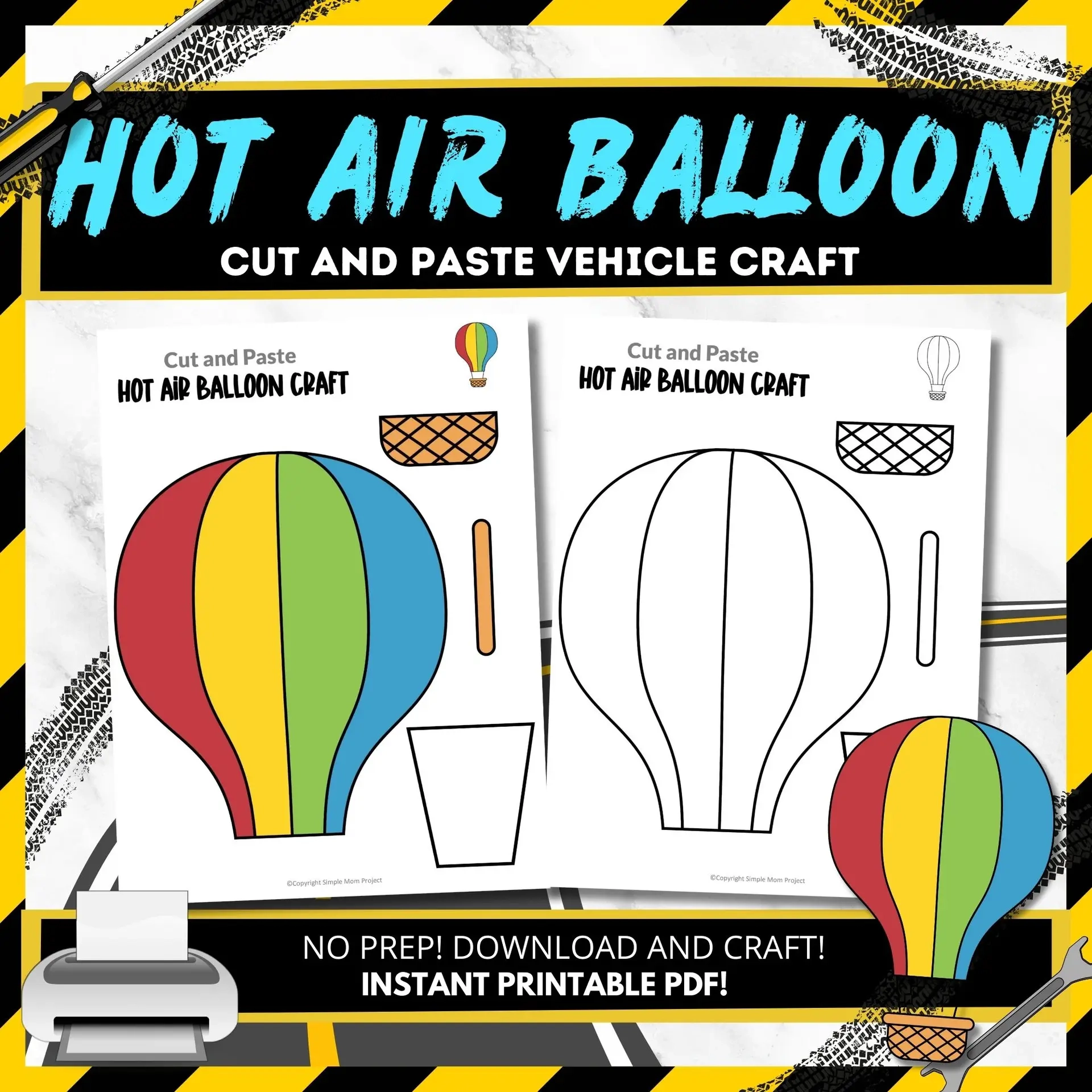 Hot Air Balloon Template Printable Pdf