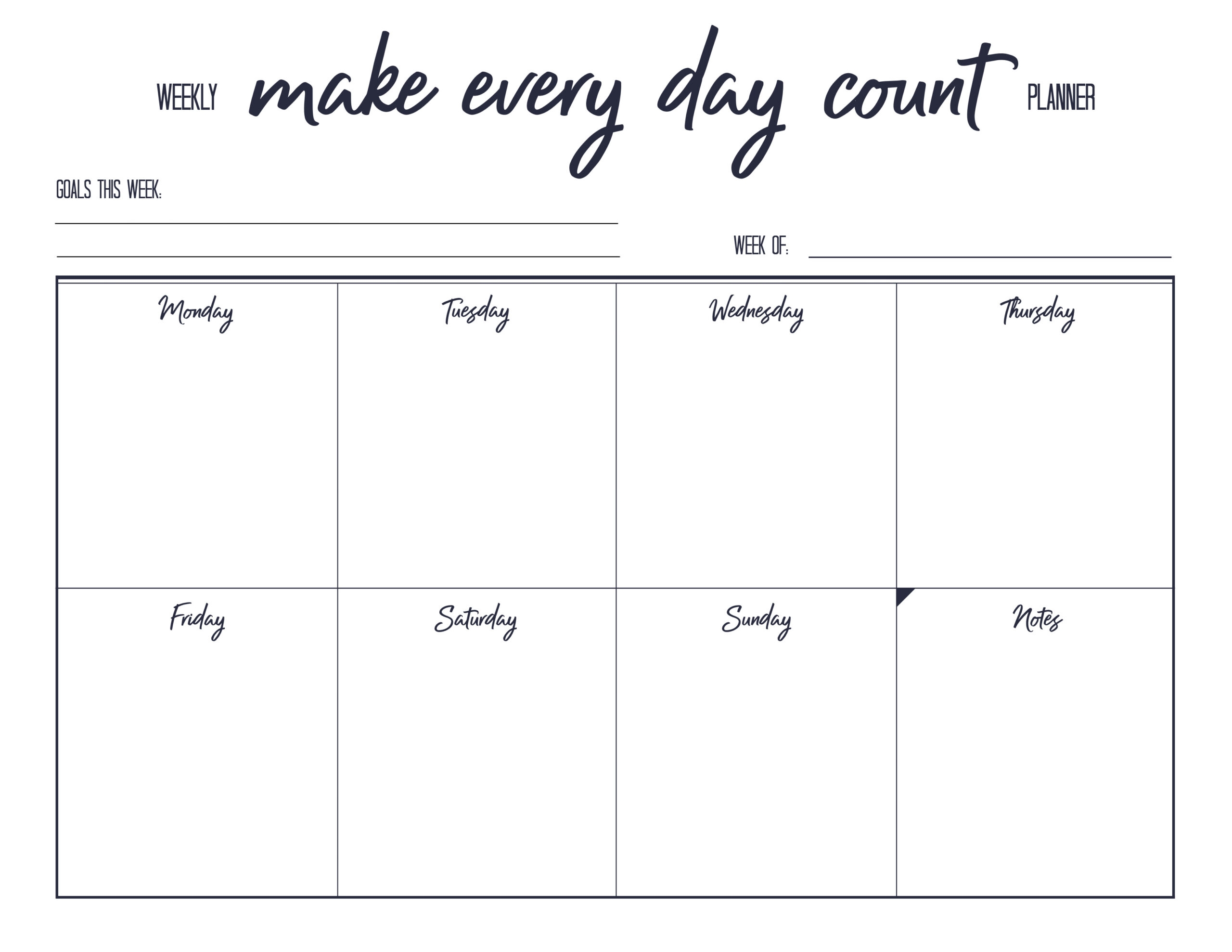 Free Printable Weekly Calendar Template Free Printable Weekly Calendar Template