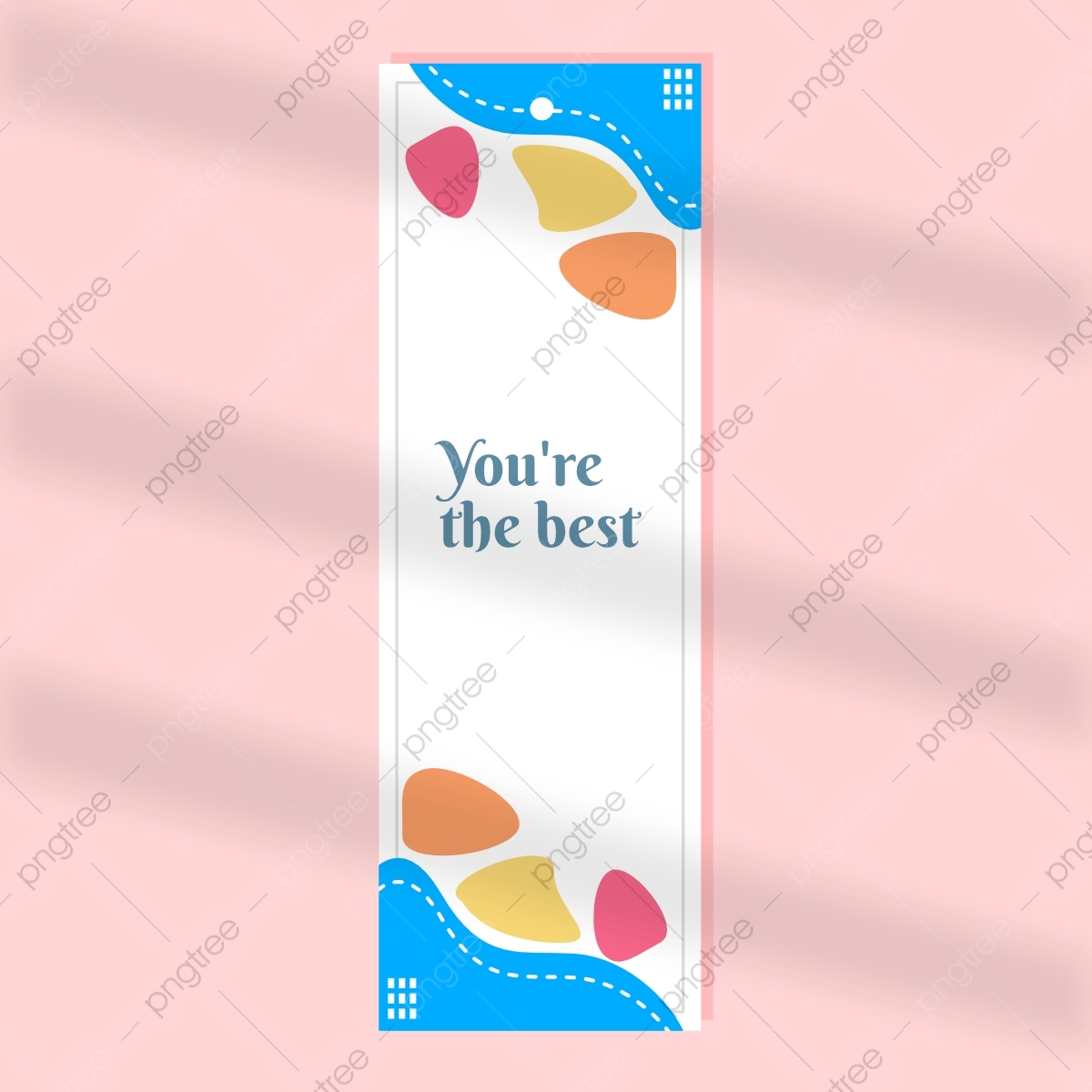 Printable Abstract Bookmark Template In White Template Download On Pngtree