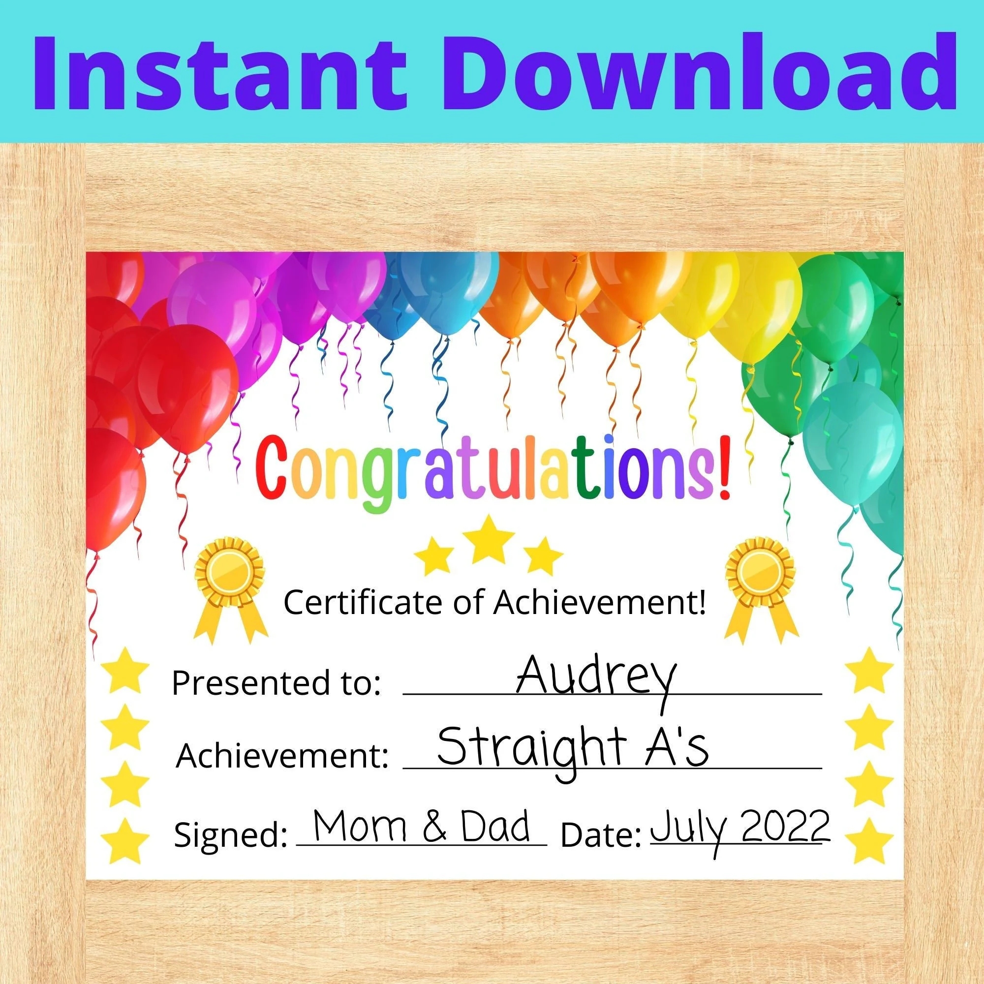 Printable Award Certificate For Kids Fun Recognition Instant Download PDF Etsy Printable Award Certificate For Kids Fun Recognition Instant Download PDF Etsy