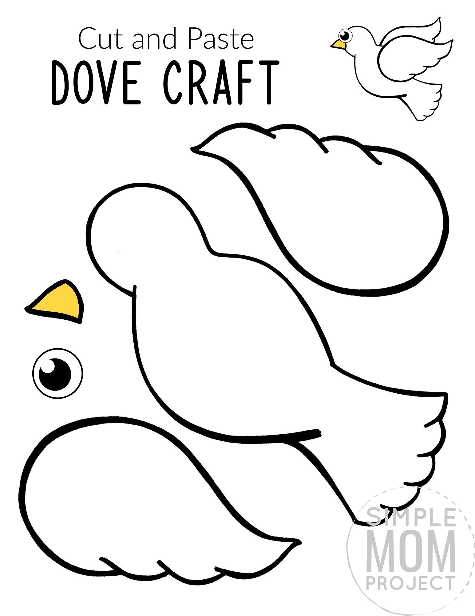 Printable Bird Craft Templates Simple Mom Project Worksheets Library