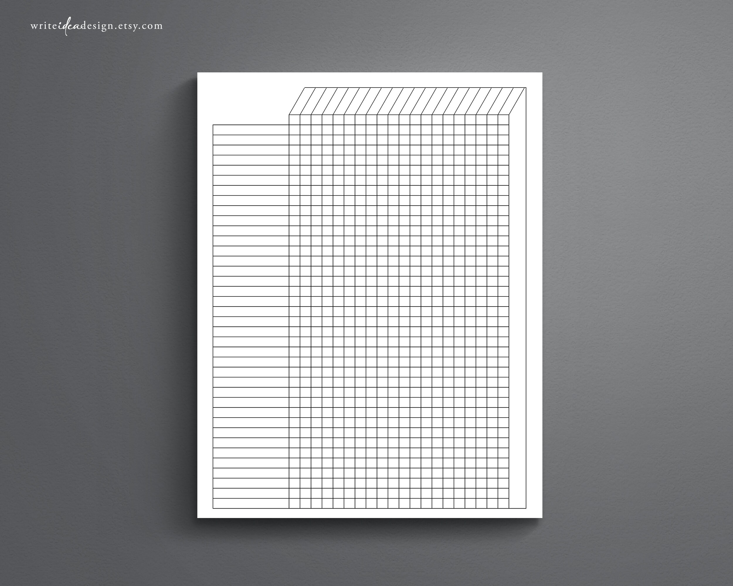 Printable Blank Tracking Spreadsheet Printable PDF Excel Google Sheets Etsy