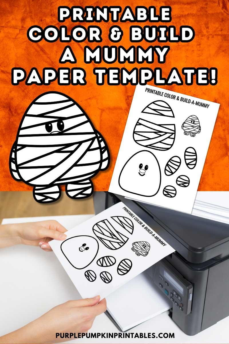 Printable Color Build A Mummy