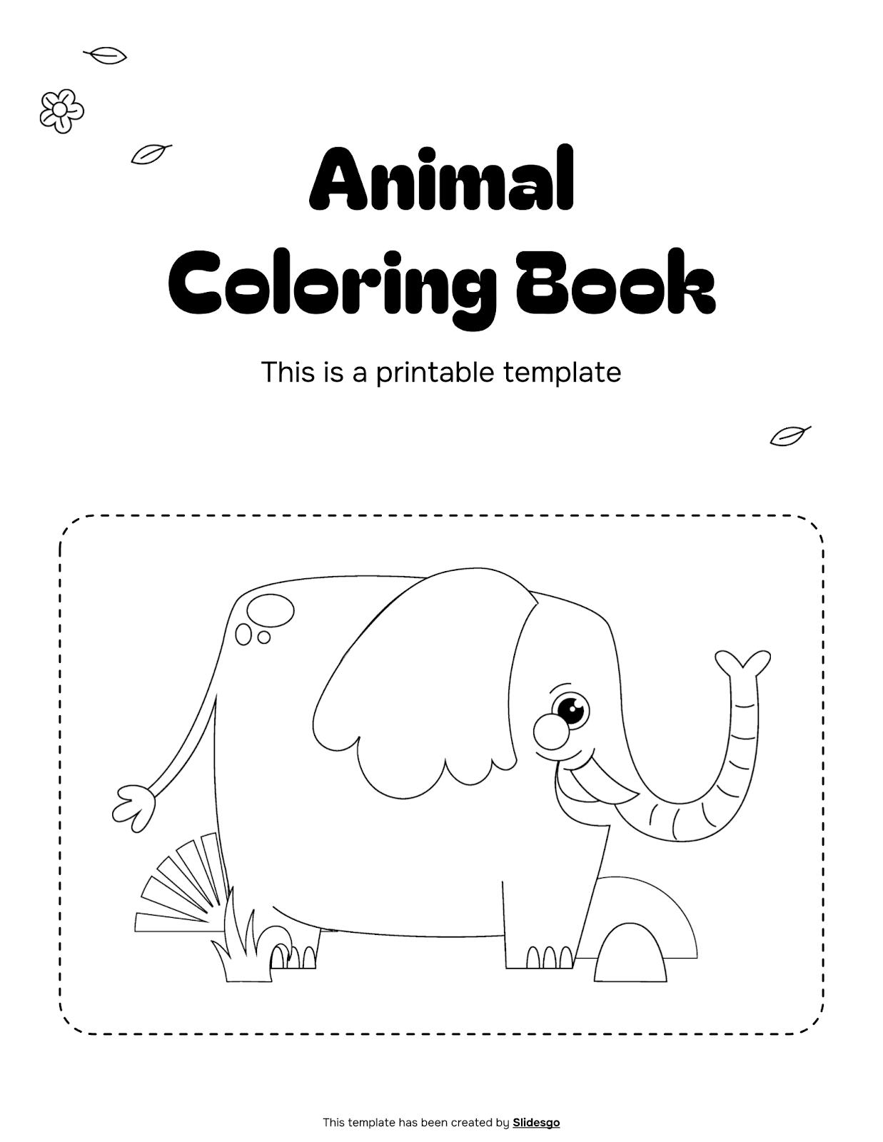 Elephant Template Printable