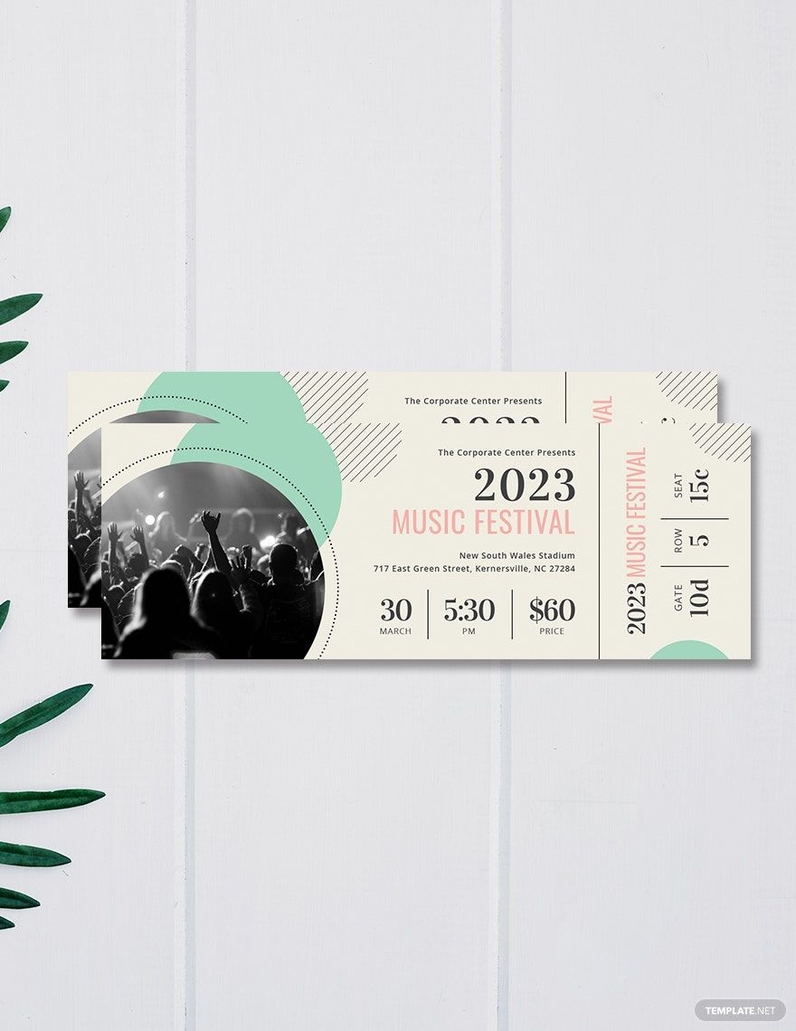 Free Printable Concert Ticket Template Free Printable Concert Ticket Template