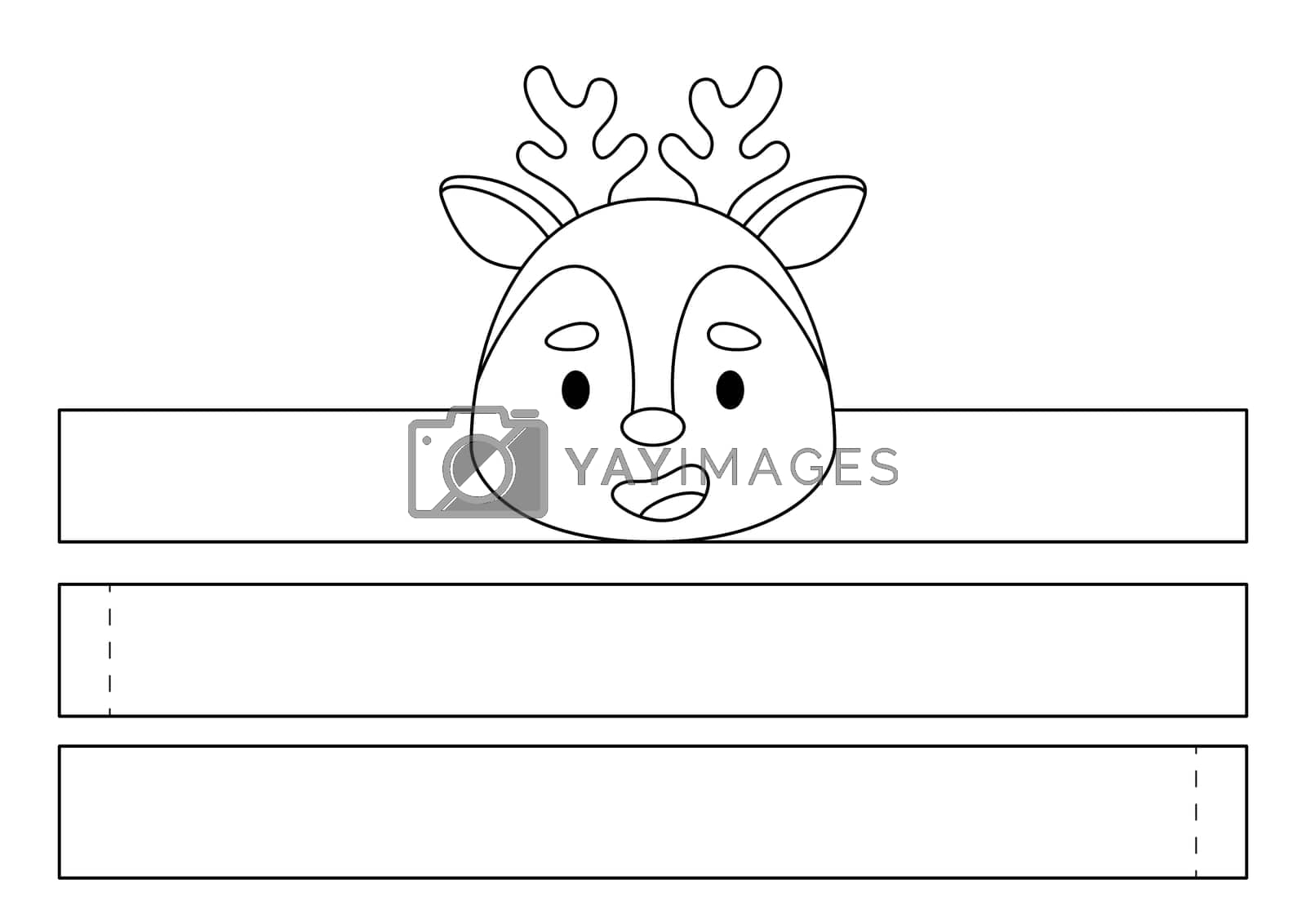 Printable Deer Paper Crown Diy Cut Party Ribbon Template For Birthday Christmas Baby Shower Fun Accessory For Entertainment Print Color Cut And Glue Vector Stock Illustration By Melnyk Vectors Illustrations With