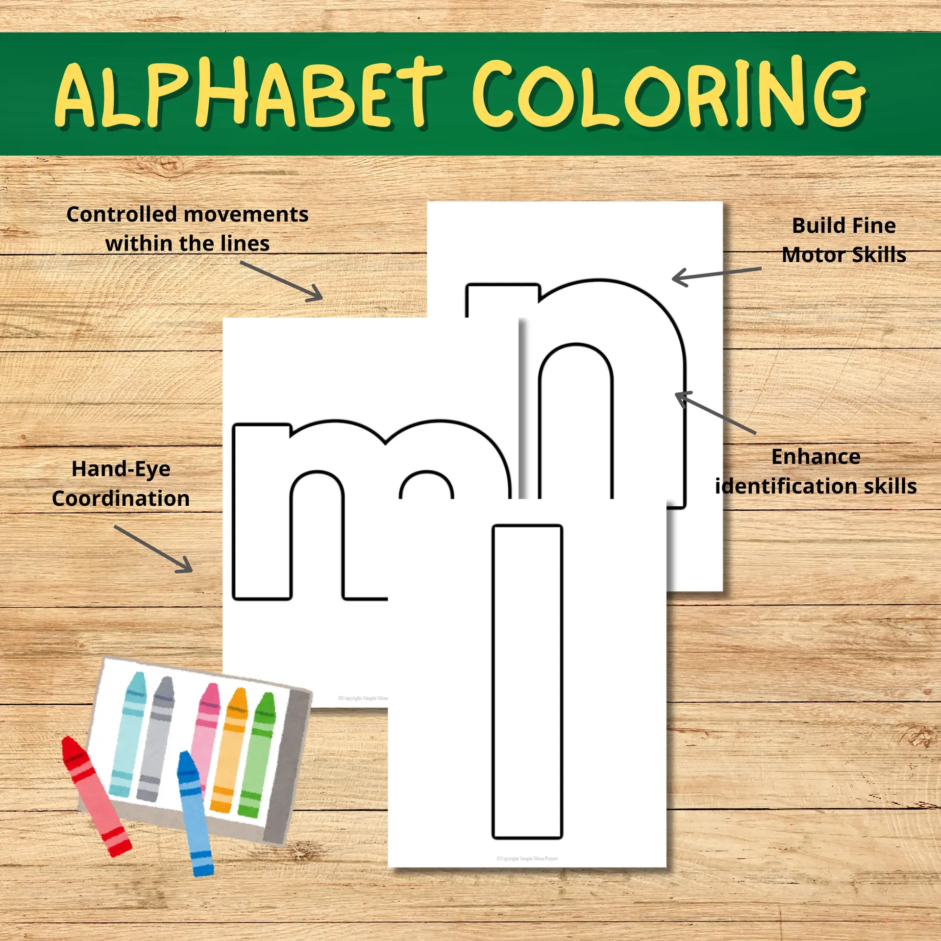 Printable Full Page Fun Lowercase Alphabet Template Bundle Simple Mom Project Store