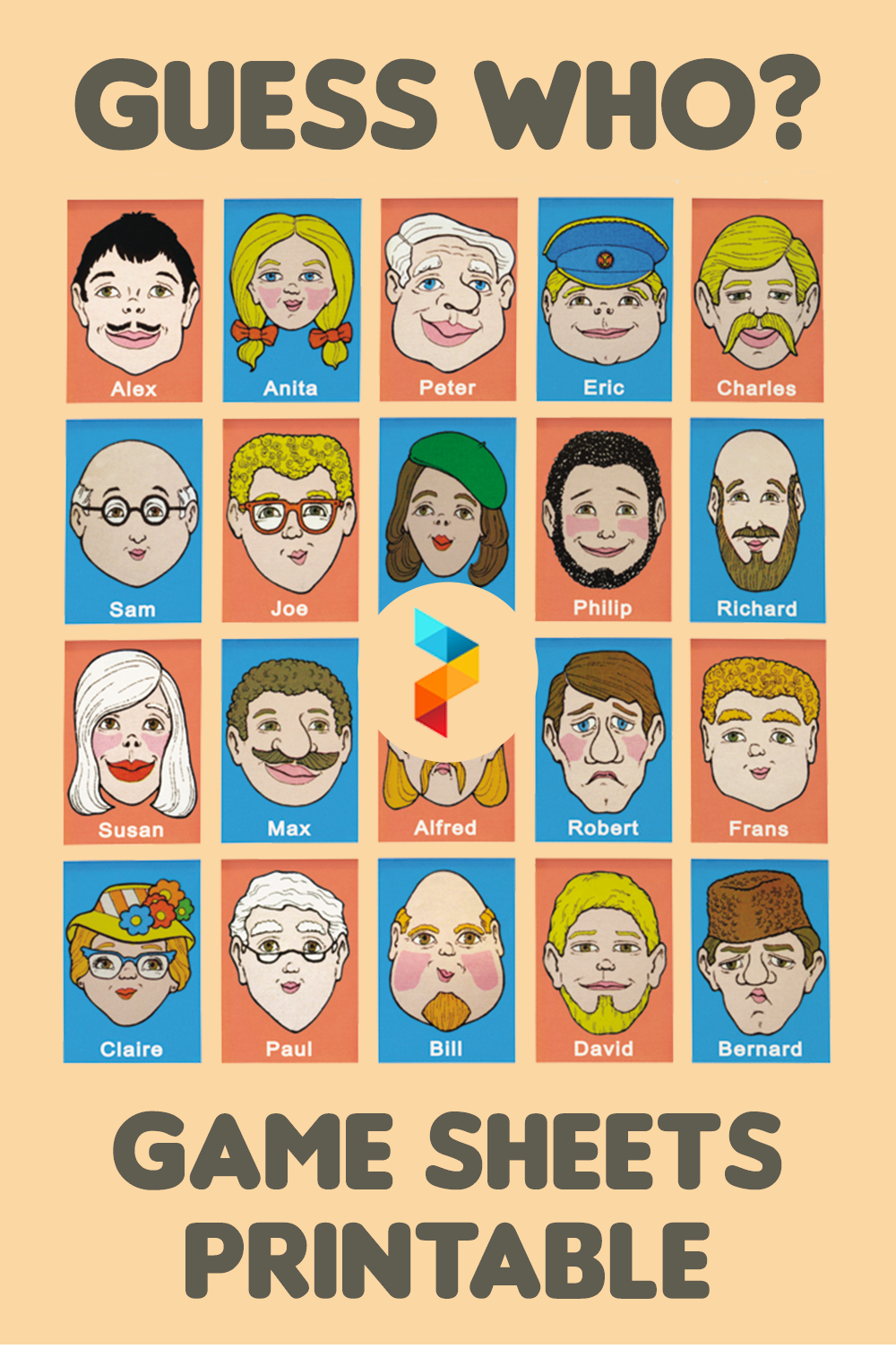 Printable Guess Who Game Templates For The Classroom Pedagogue