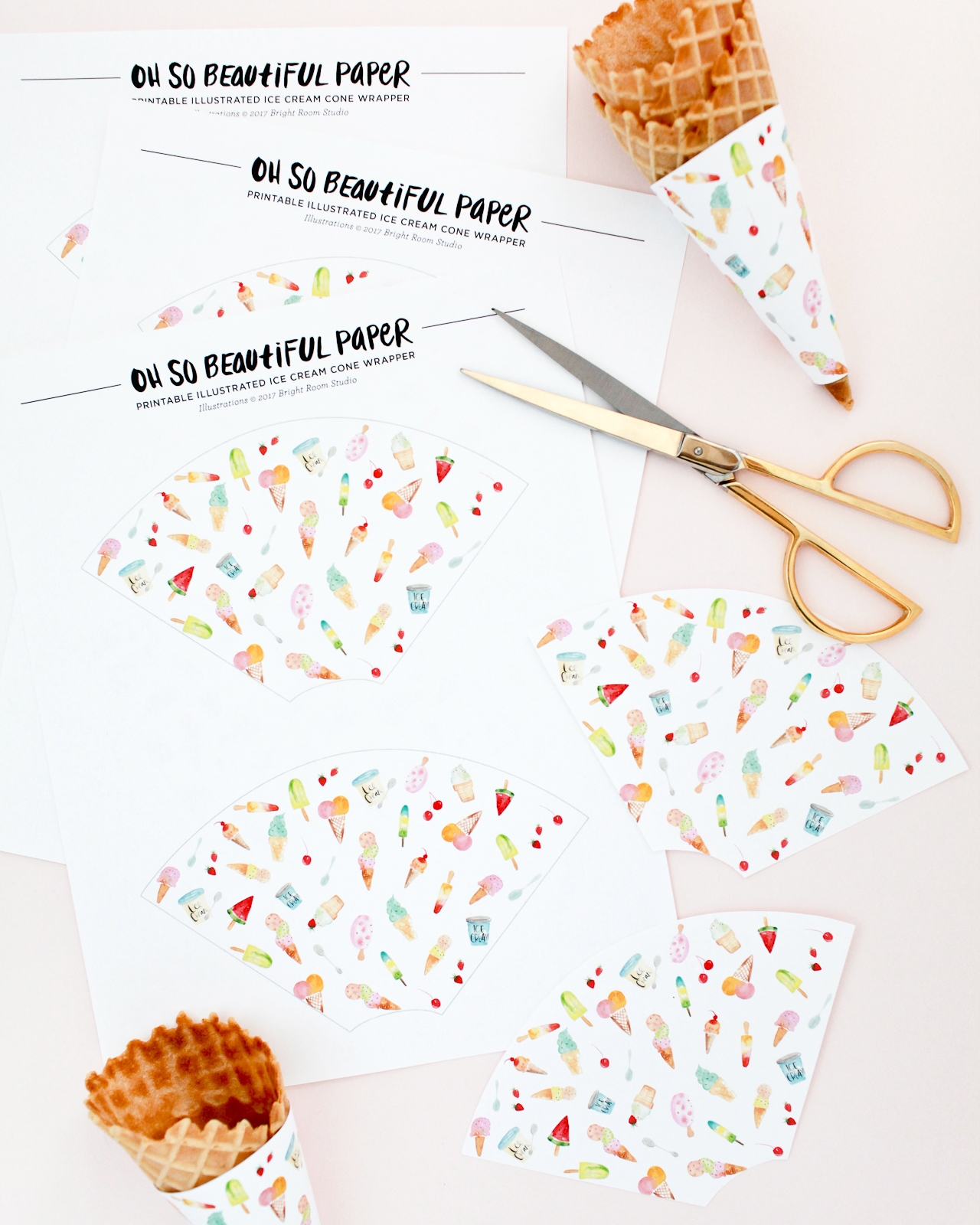 Printable Ice Cream Scoop Template