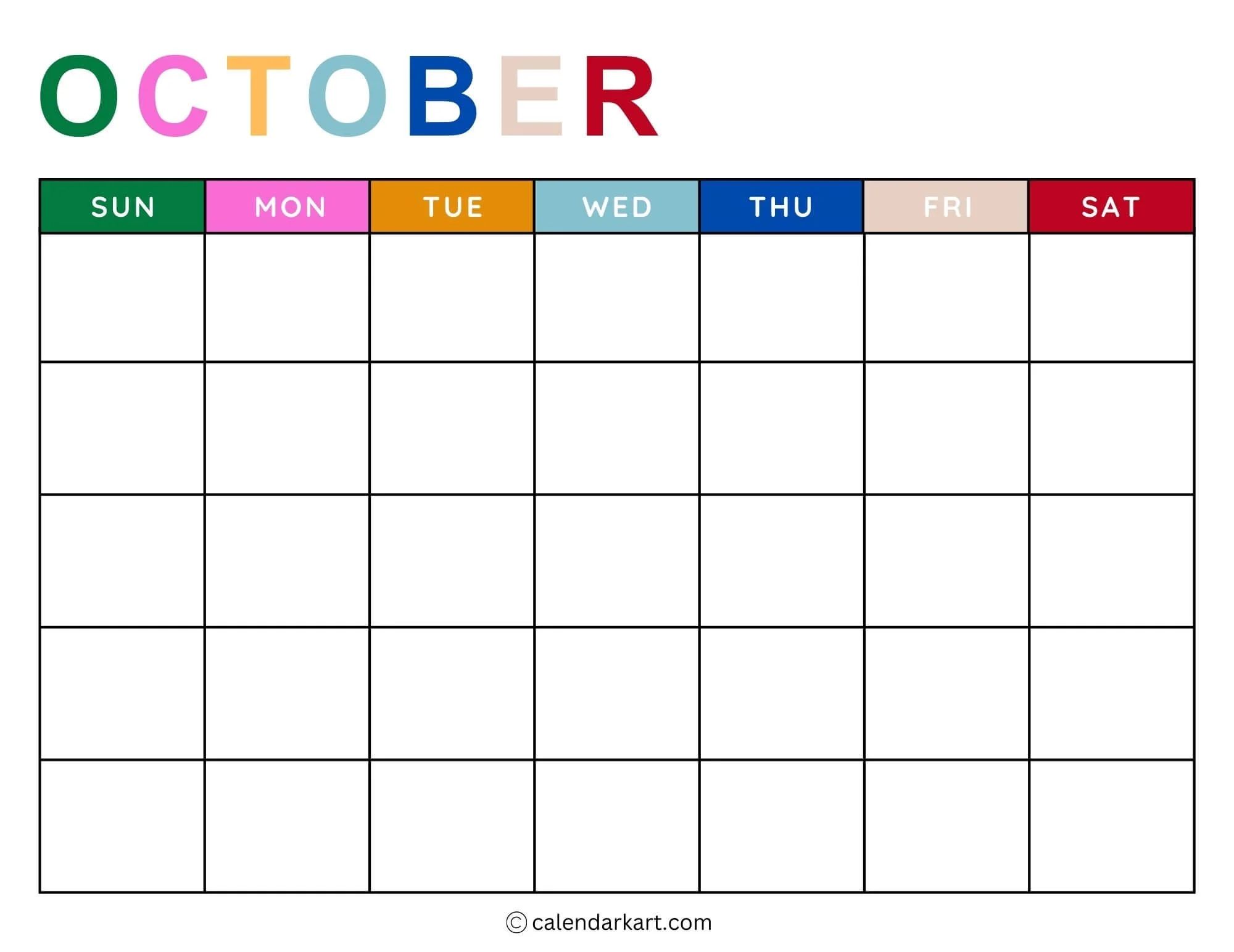 Printable Monthly Weekly And Yearly Blank Calendar Templates