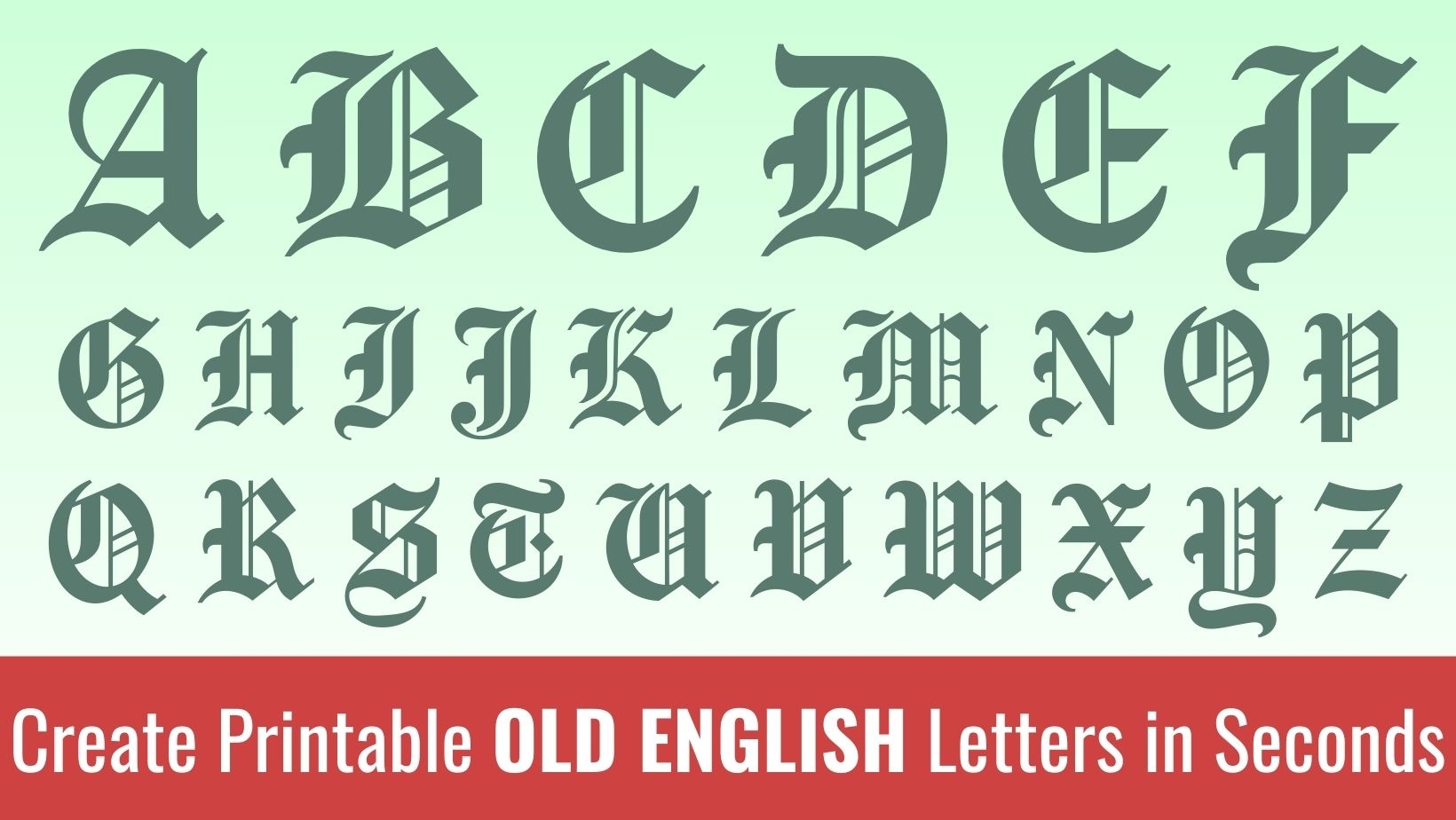 Alphabet Template Printable