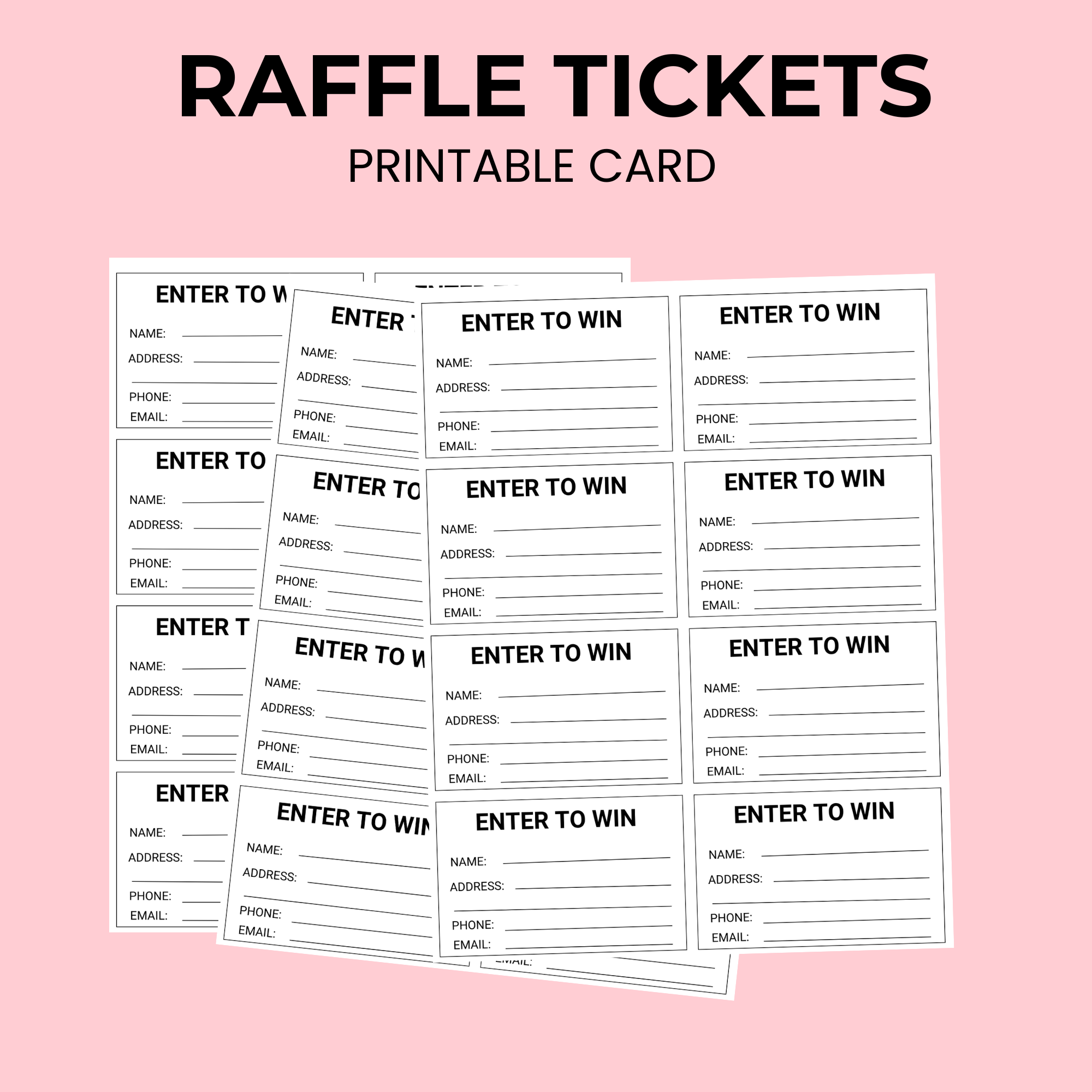 Raffle Ticket Template Printable