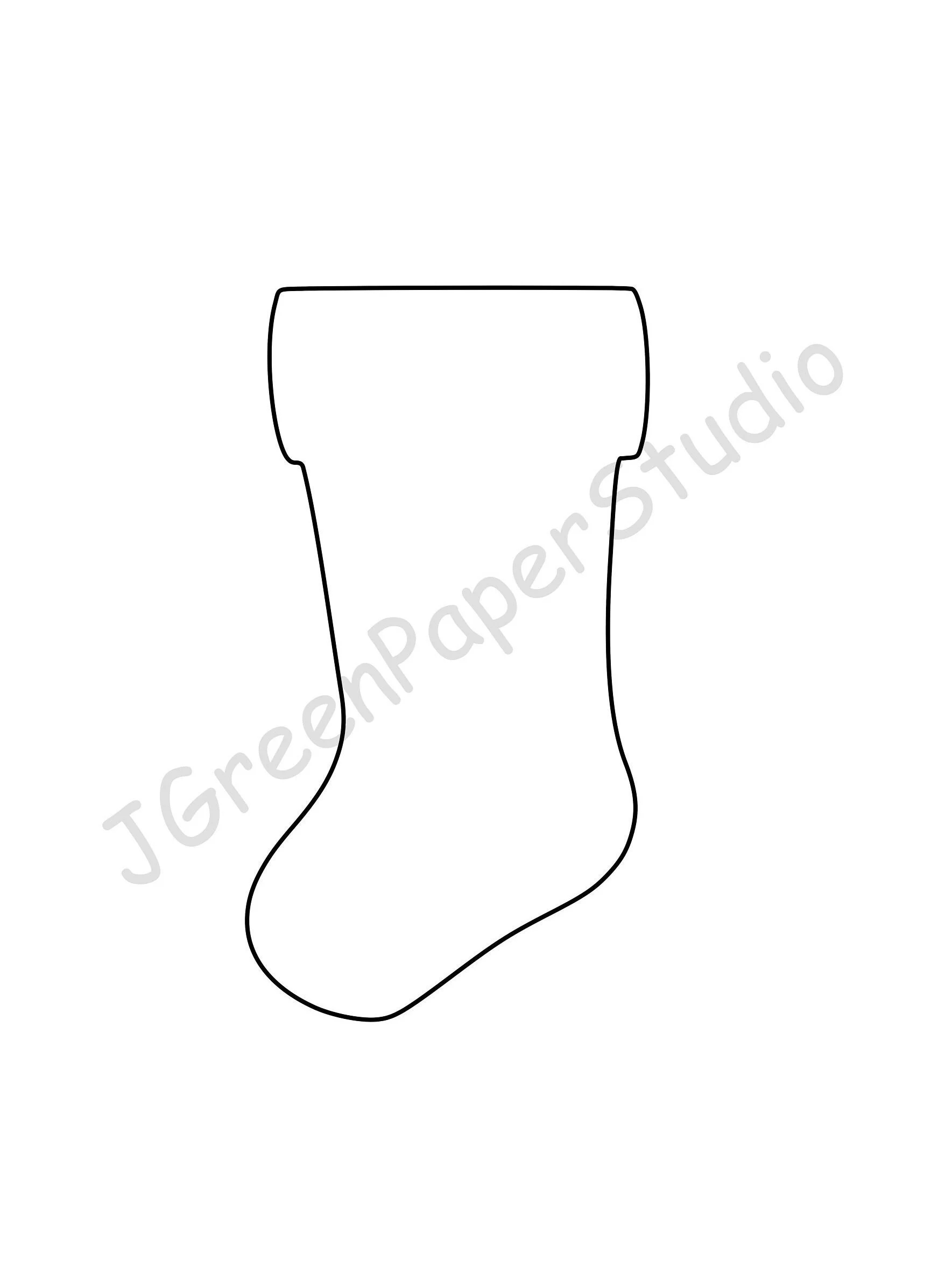 Printable Stocking Template pdf Digital Download Stocking Kids Holiday Coloring Page Crafts Stencil 7 inch Stocking Christmas Bulletin Board Etsy UK