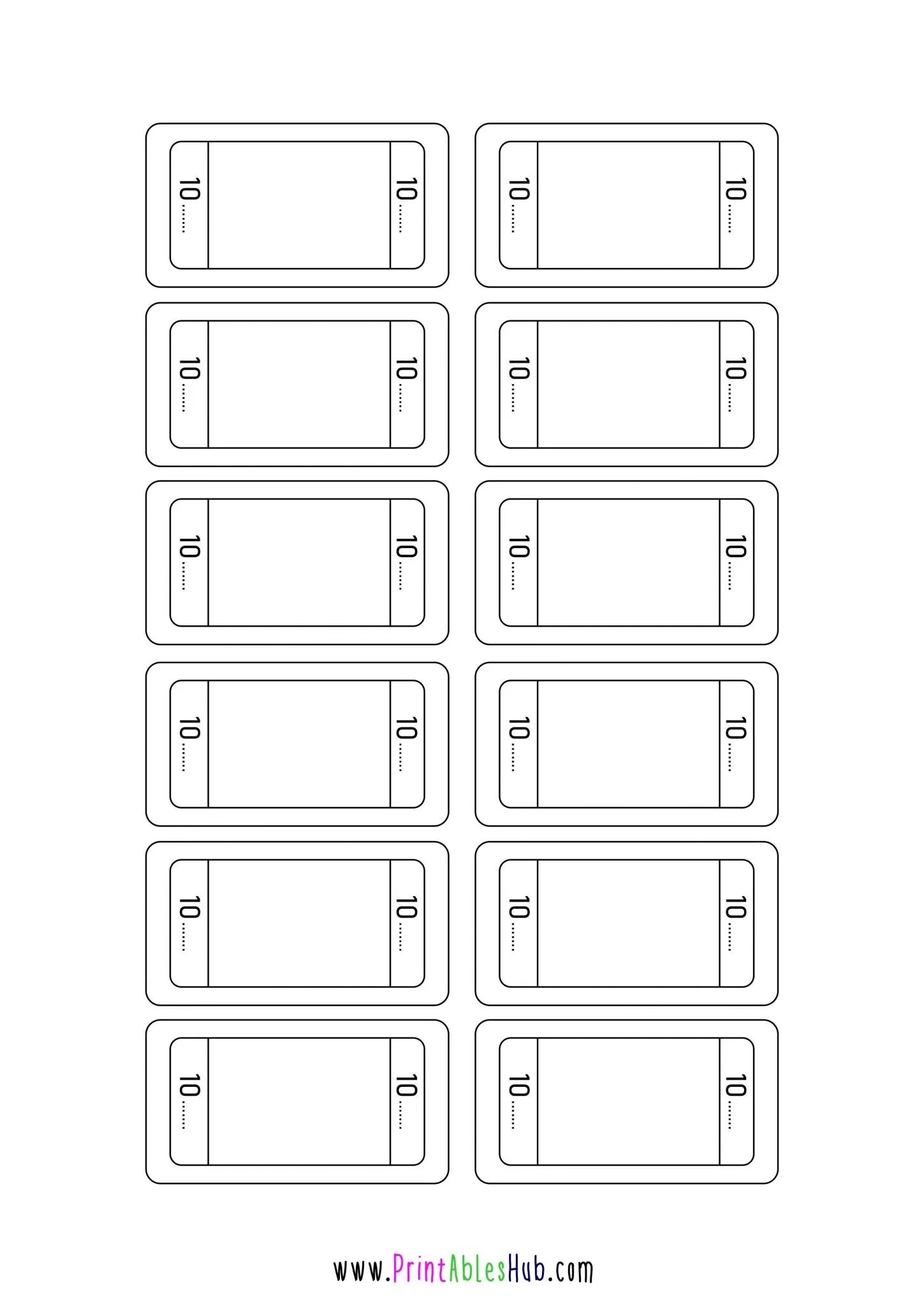 Printable Tickets For Raffle Printable Party Favors