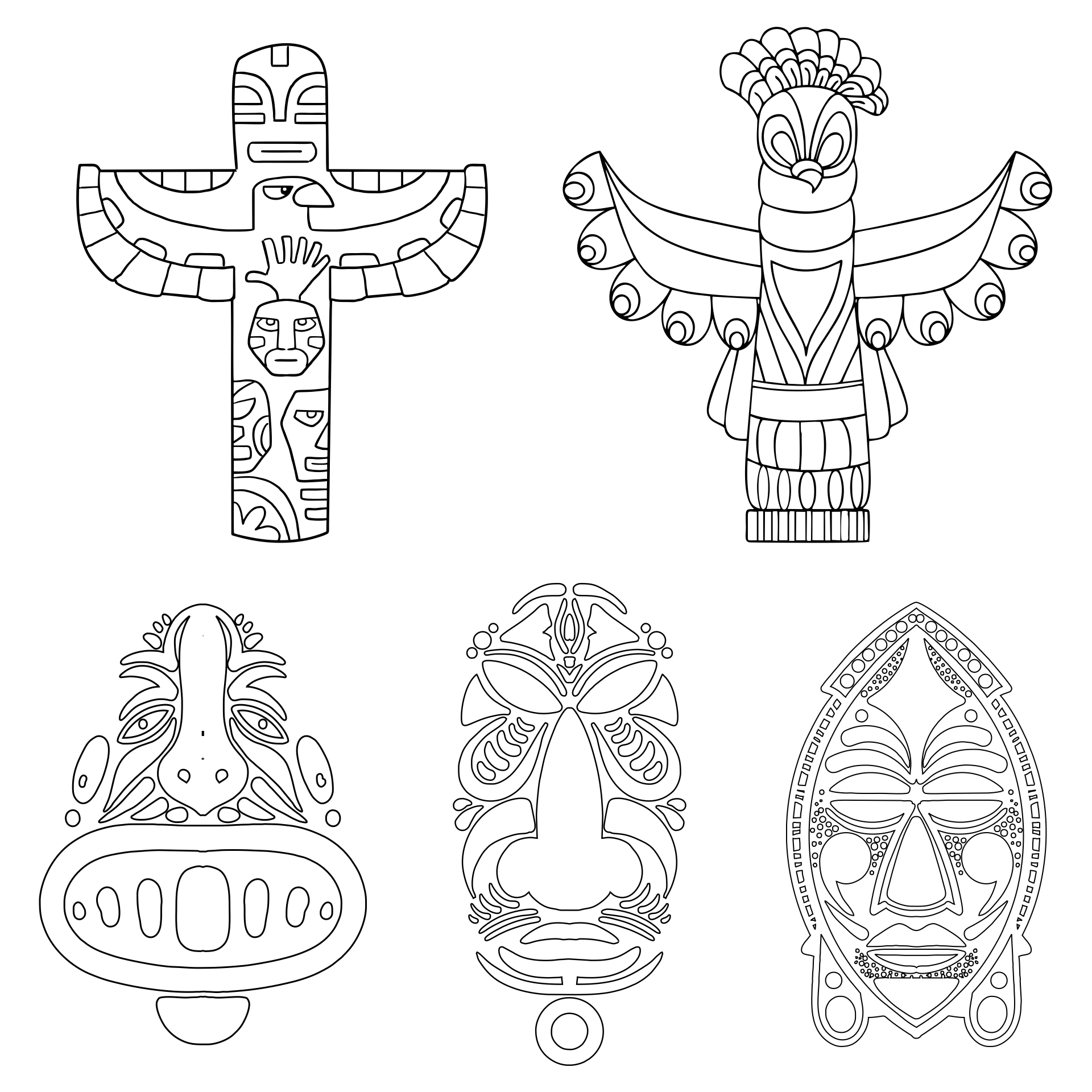 Build Your Own Totem Pole Printable Templates Build Your Own Totem Pole Printable Templates