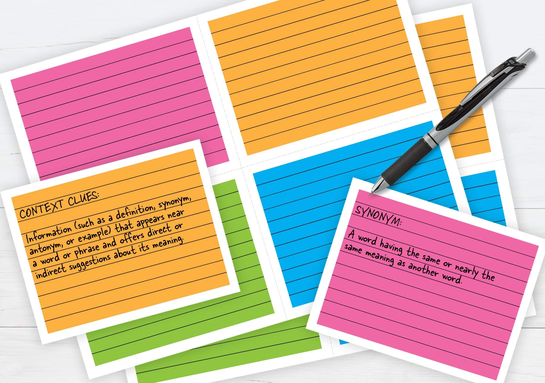 Printable Note Cards Template