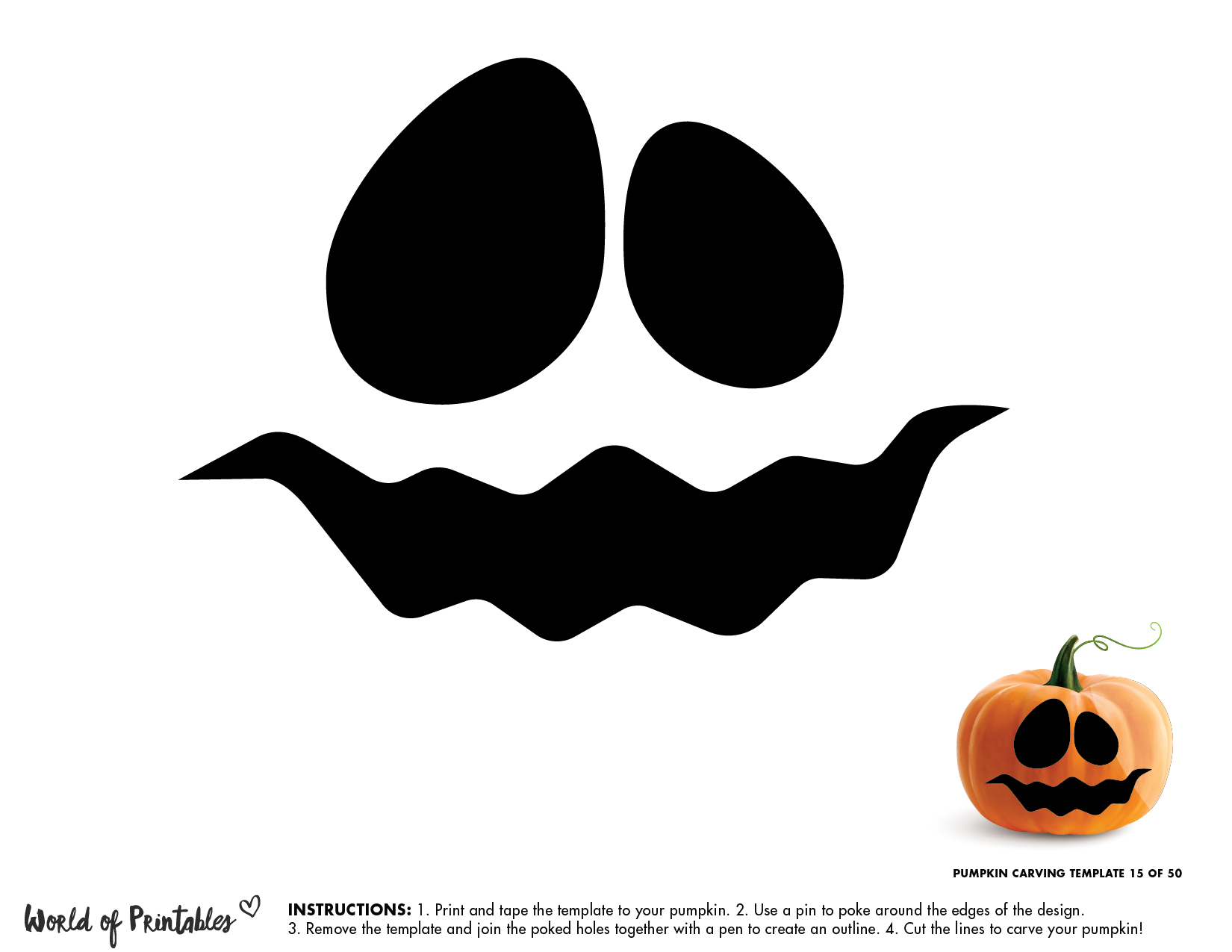 Pumpkin Face Free Pumpkin Stencil Pumpkin Pattern Pumpkin Template Jack o lantern Stencil R PumpkinStencils