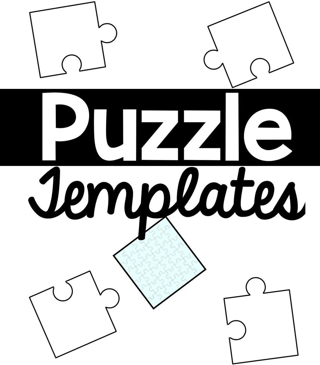 Puzzle Piece Template Etsy