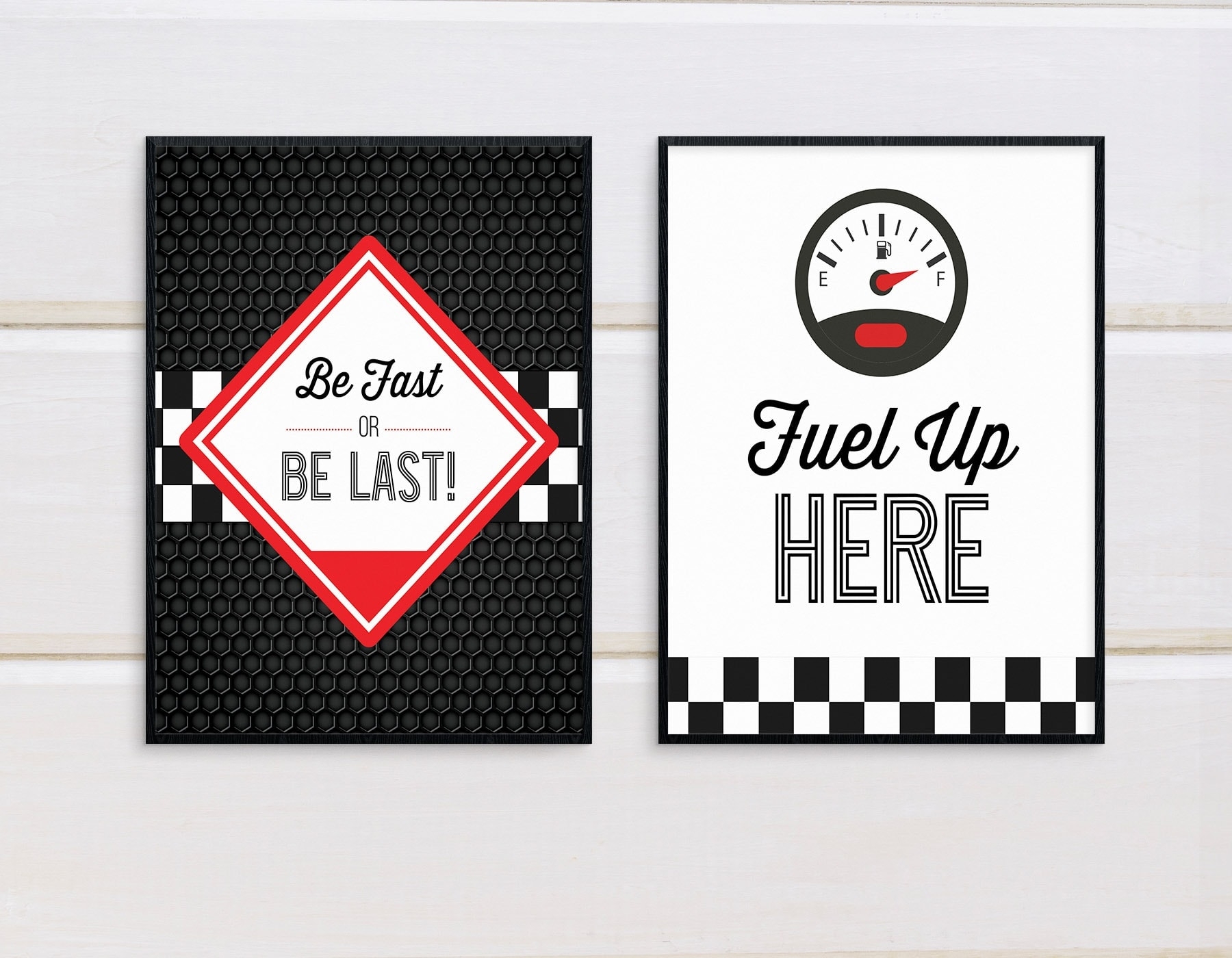 Race Car 8x10 Party Signs Editable Template Elva M Design Studio