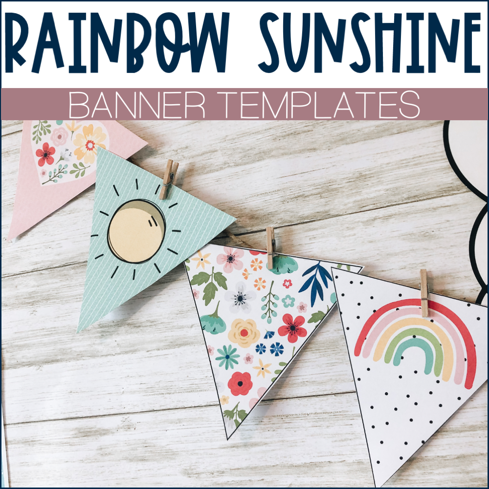 Rainbow Printable Banner Templates Stephanie Nash