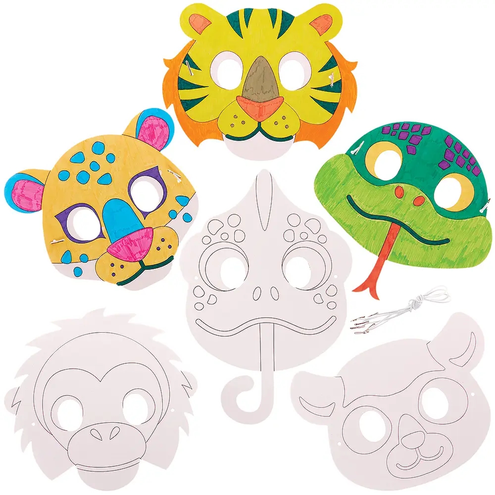 Printable Jungle Animal Mask Templates Printable Jungle Animal Mask Templates